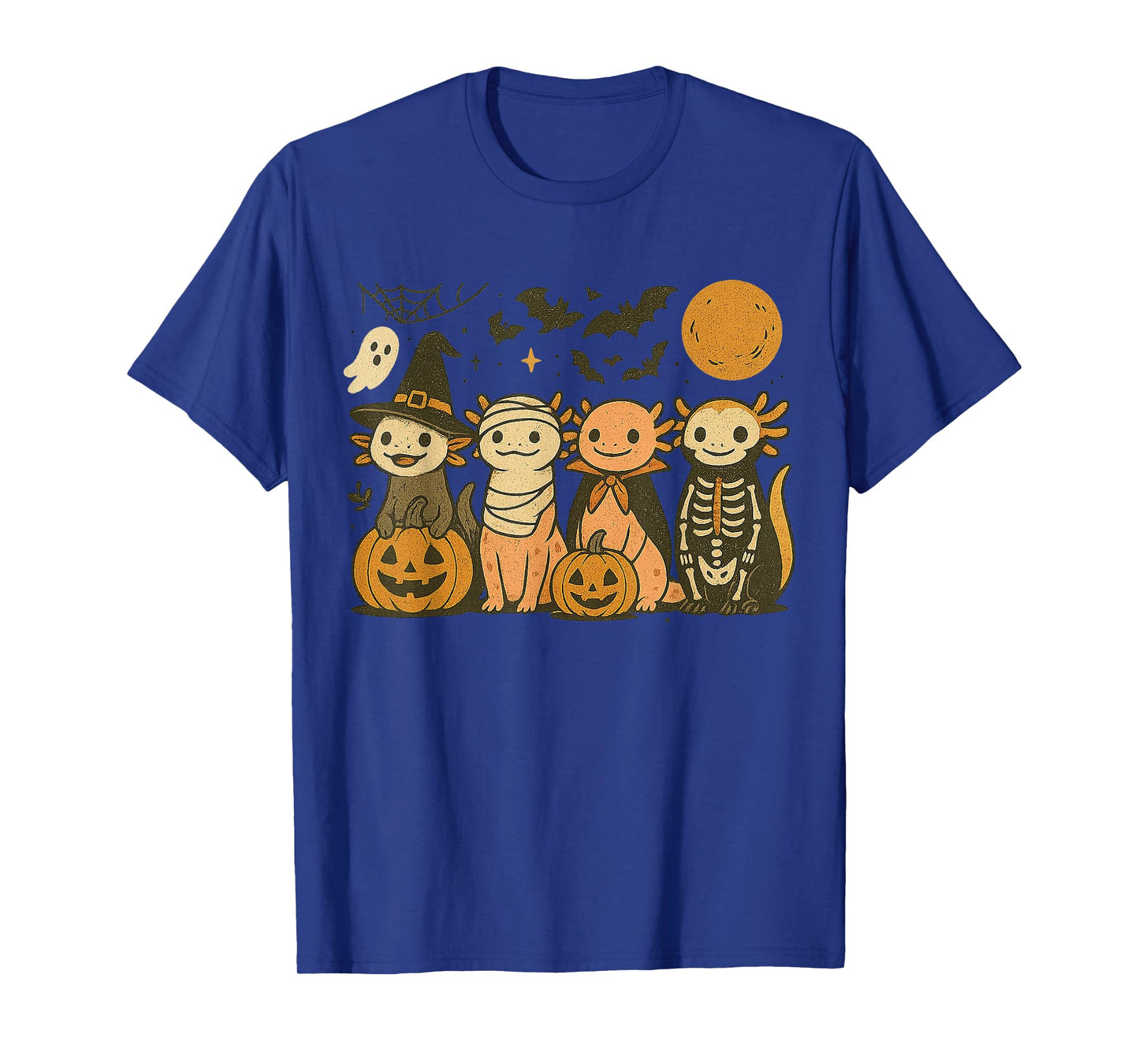 Halloween Axolotl Costumes Ghost Witch Mummy Gifts Men Women T-Shirt