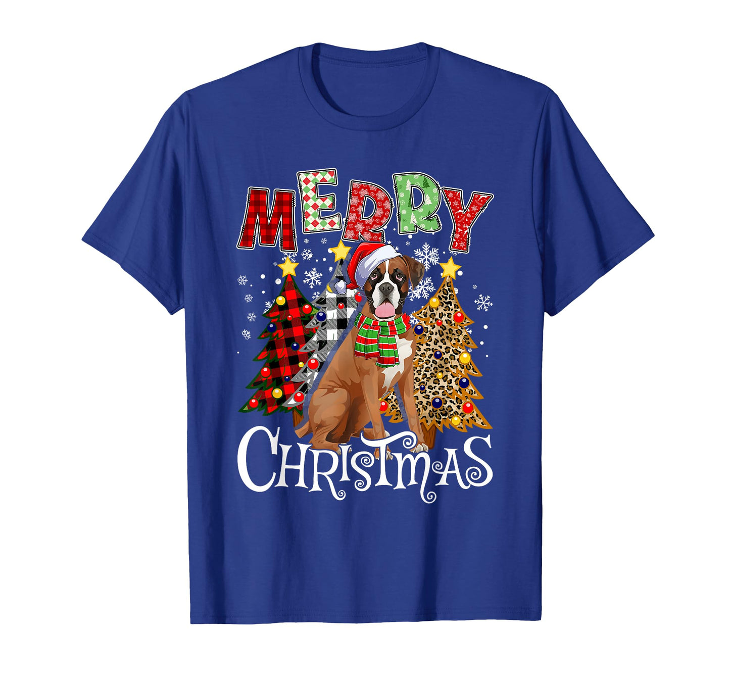 Funny Christmas Santa Hat Lights Pajama Dog Lover Men Women T-Shirt