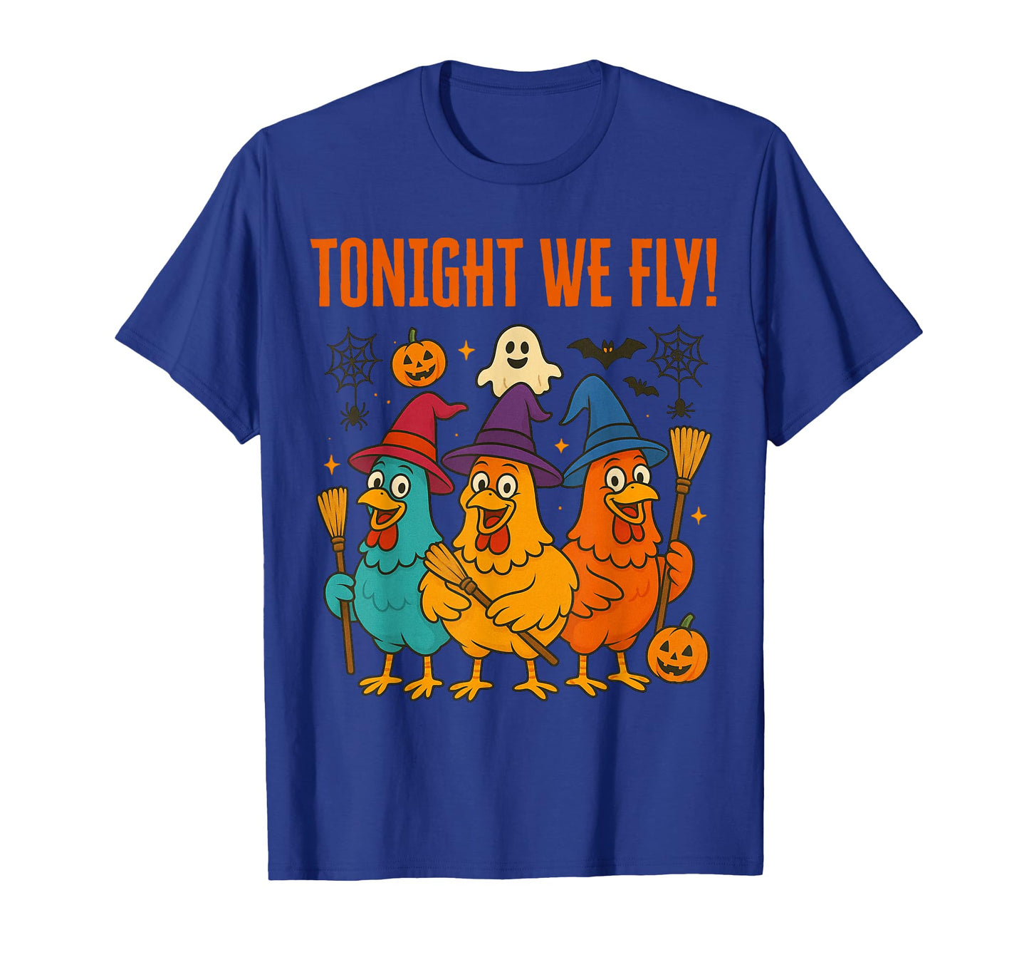 Tonight We Fly Funny Witch Chicken Halloween Costume T-Shirt