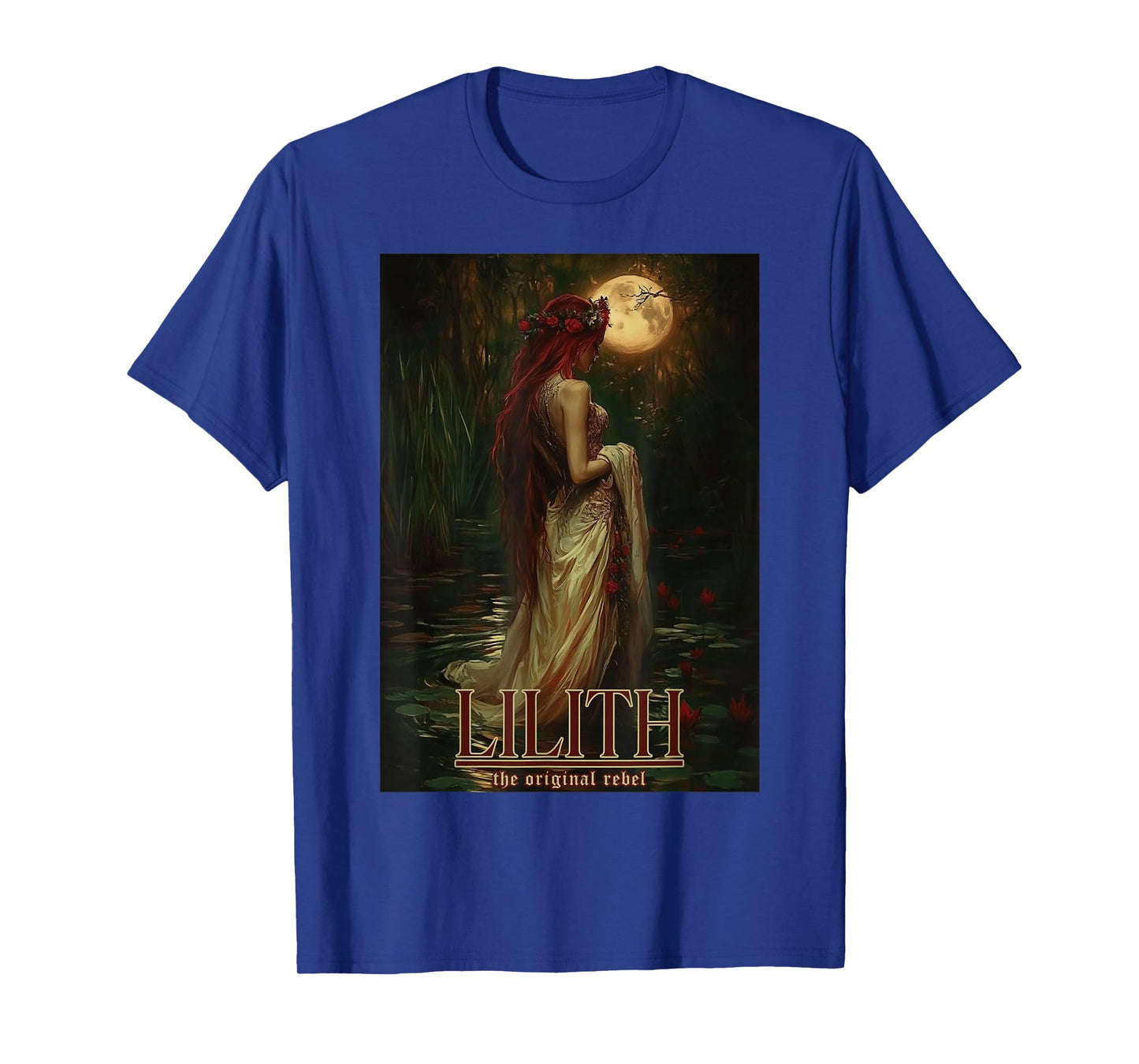Lilith The Original Rebel Girl Floral Goddess Witch Pagan T-Shirt