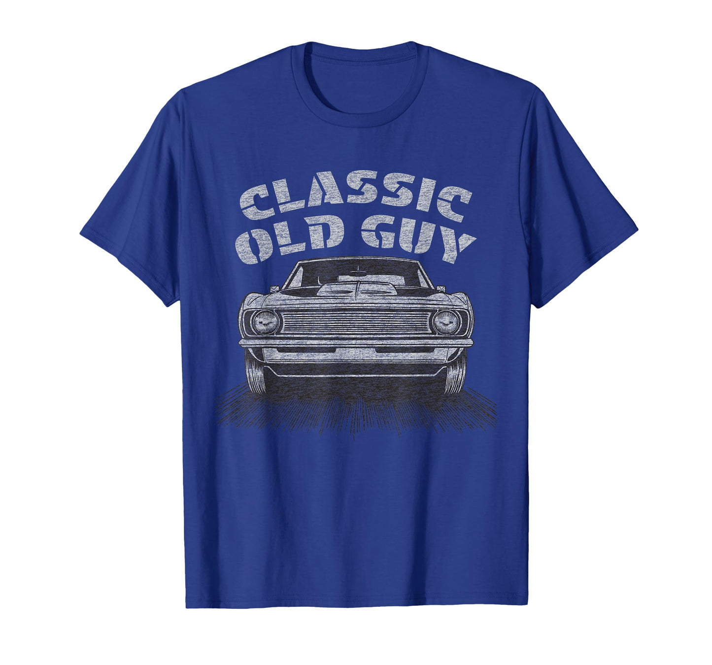 Funny Old Guy Classic Car Graphic T-Shirt