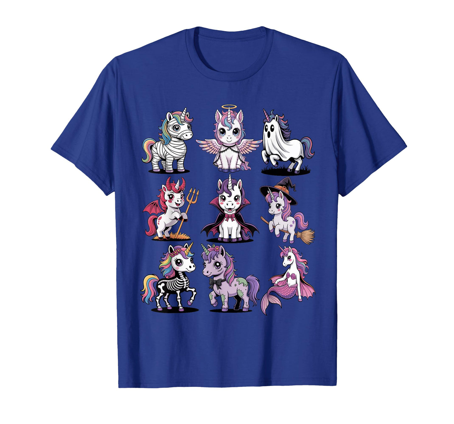 Halloween Unicorn T-Shirt - Cute Spooky Unicorns Costume T-Shirt