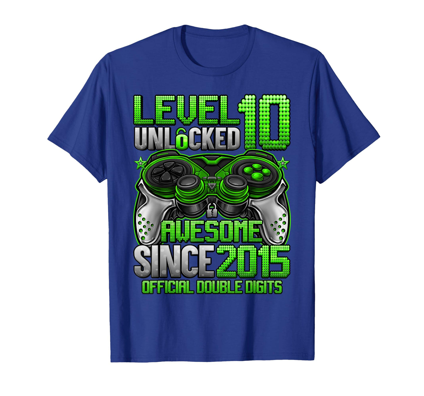 Official Double Digits Level 10 Unlocked 10th Birthday Boy T-Shirt