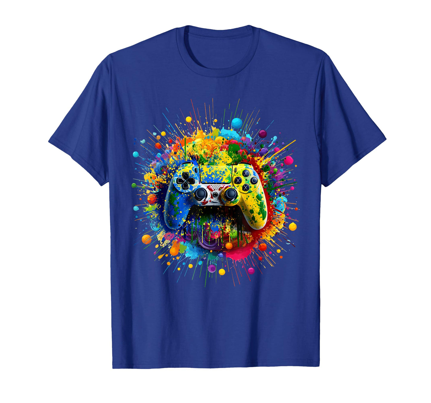Retro Polka Dots Gaming Controller Video Gamers Dot Day Boys T-Shirt