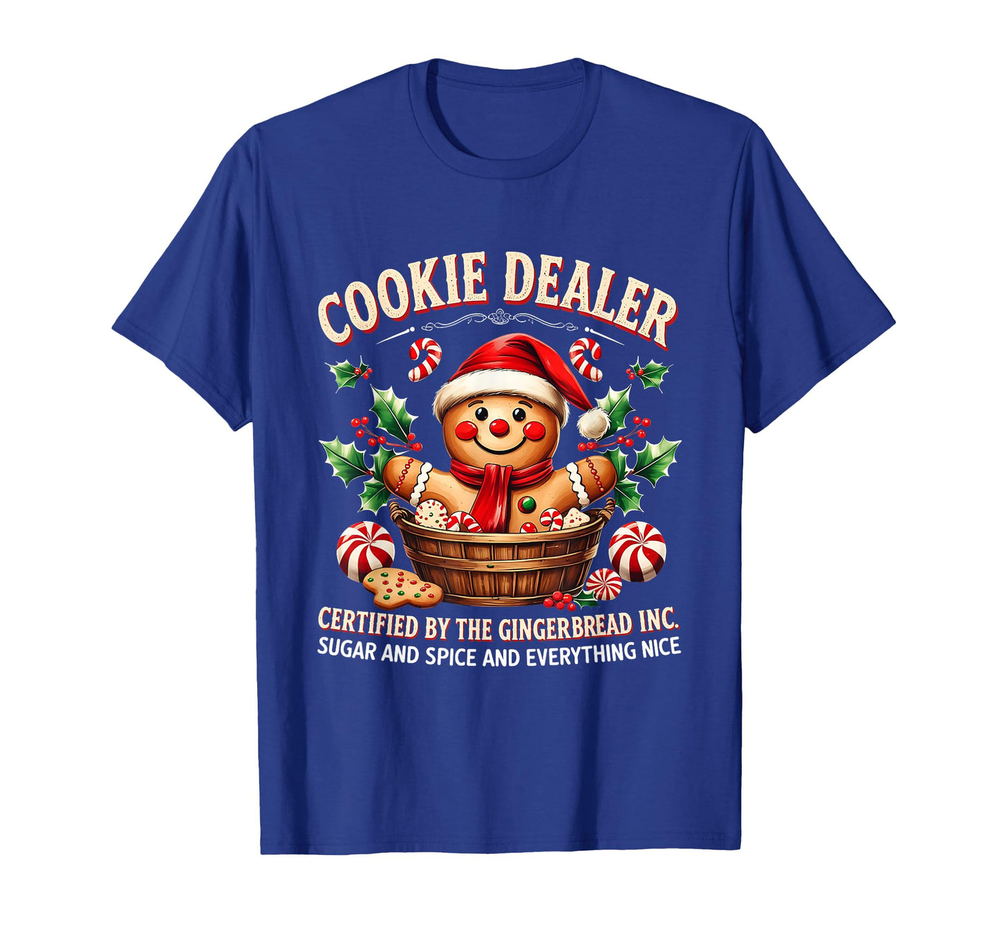 Vintage Gingerbread Bakery Christmas Cookie Dealer Holiday T-Shirt