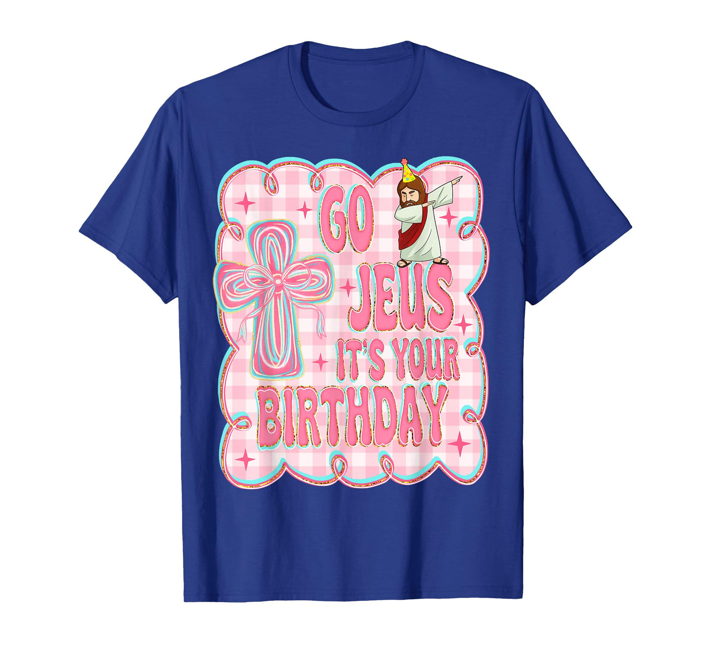 Go Jesus It's Your Birthday Cute Bow Sweater Funny Coquette T-Shirt
