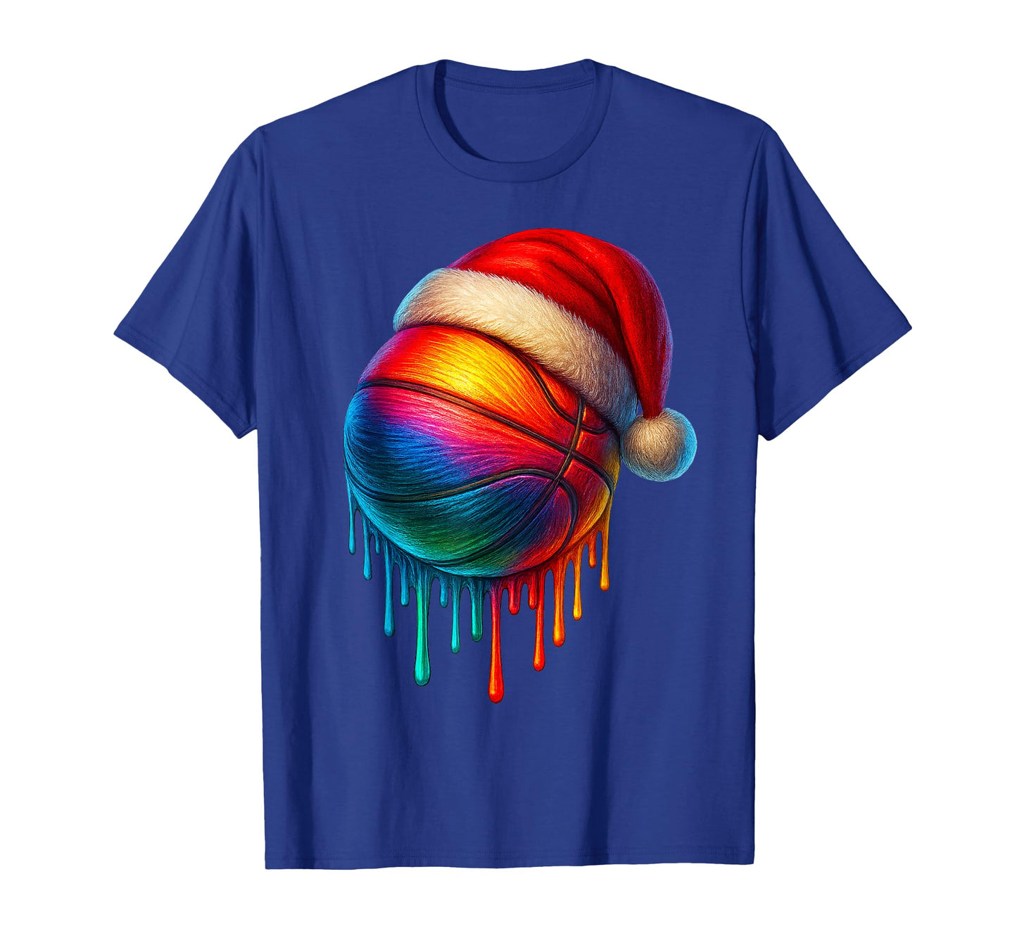 Cute Colorful Basketball Christmas Tees for Men Boys Kids T-Shirt