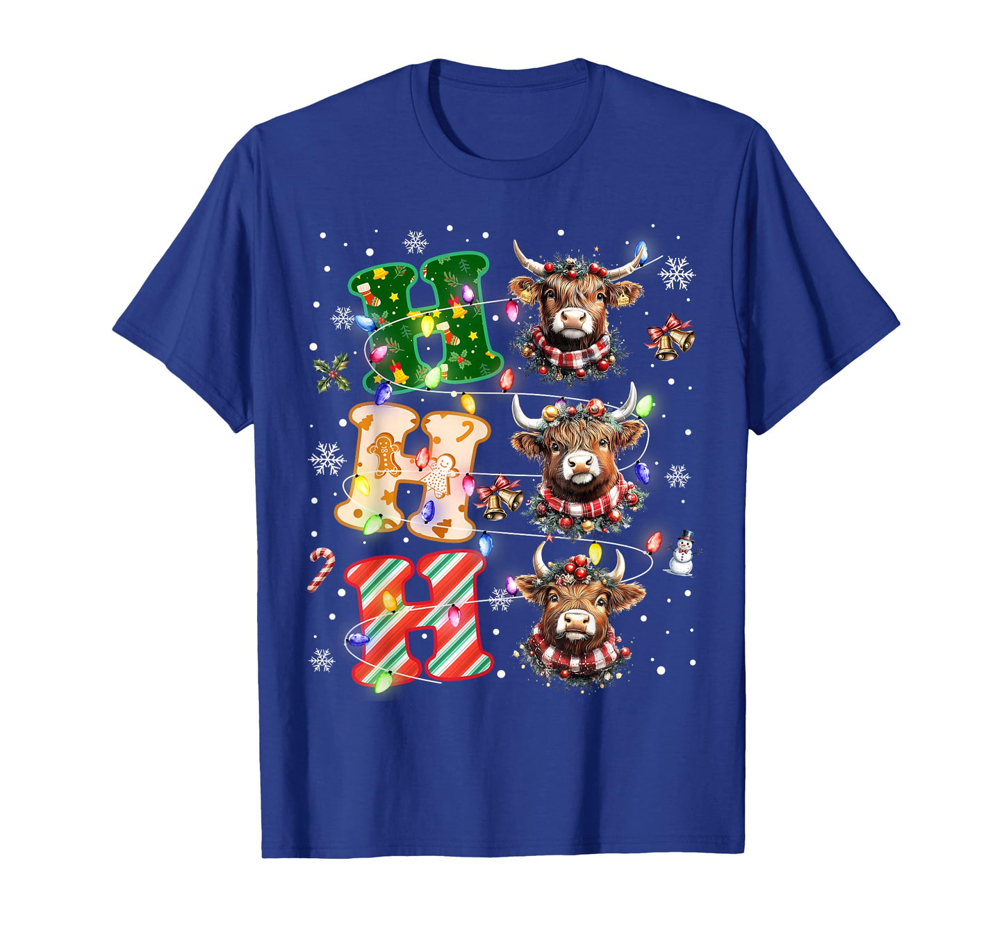 Ho Ho Ho Christmas Holiday Outfits Mooey Little Cow Xmas T-Shirt