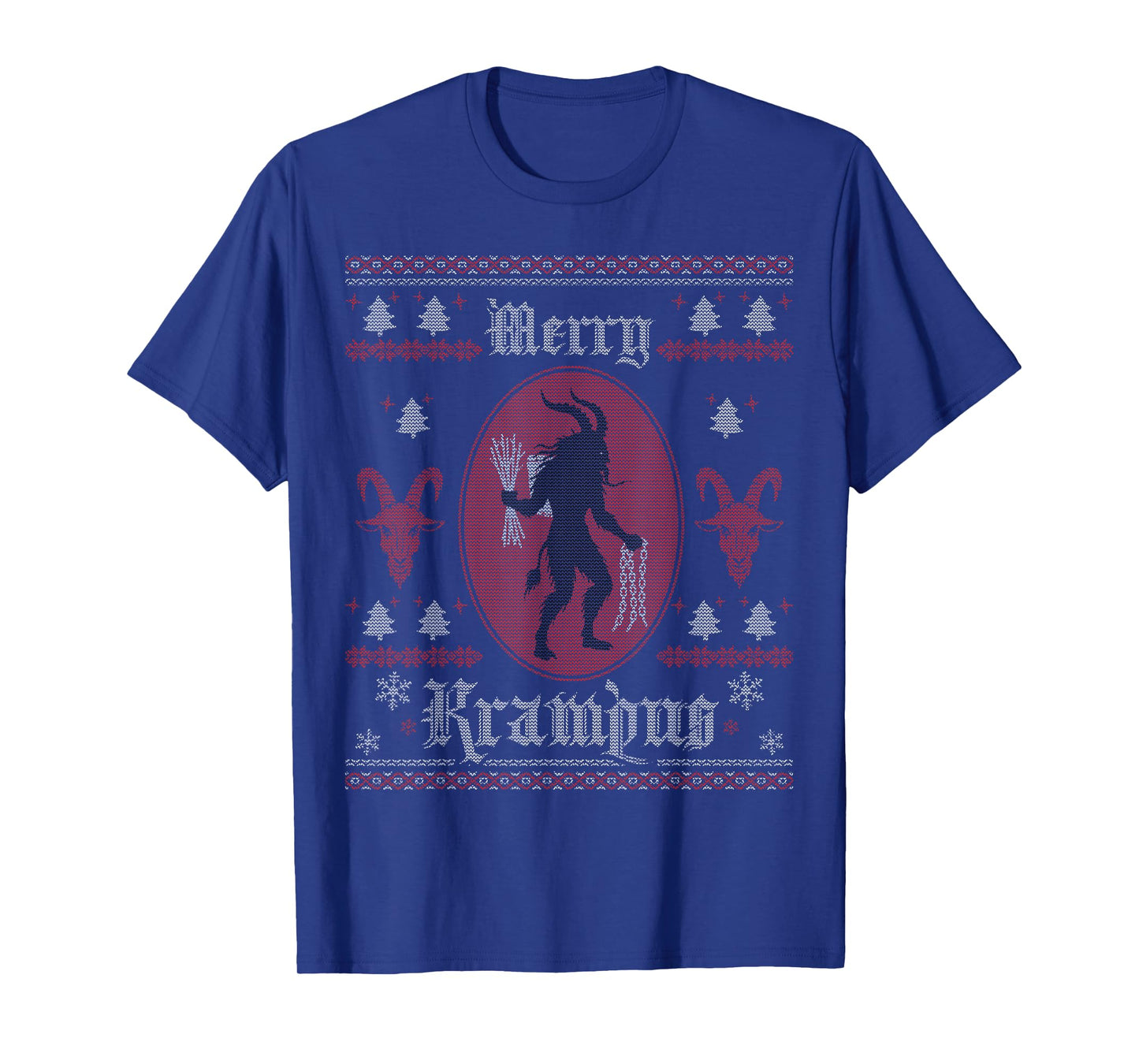 Merry Krampus Horror Spooky Evil Funny Ugly Christmas T-Shirt