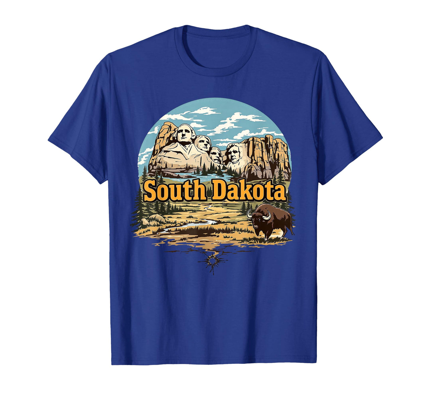 Vintage South Dakota Landscape Mount Rushmore T-Shirt