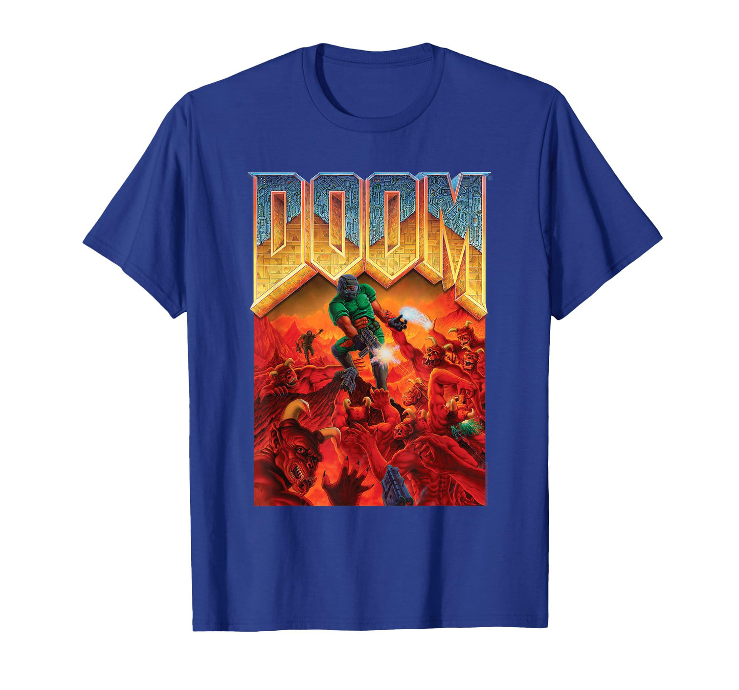 DOOM 1993 Full Color Cover Art Retro Video Game T-Shirt