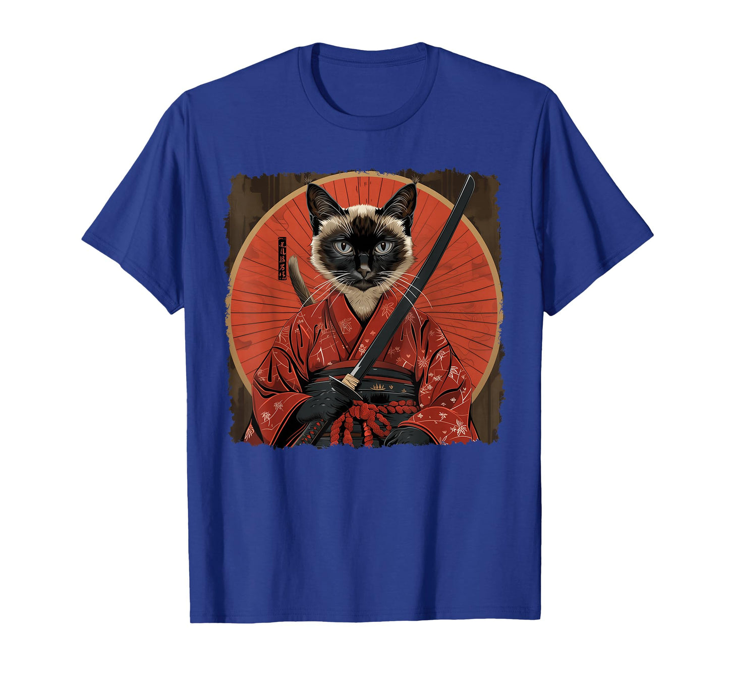 Siamese Cat Japanese Art Samurai Ukiyo-e Vintage T-Shirt