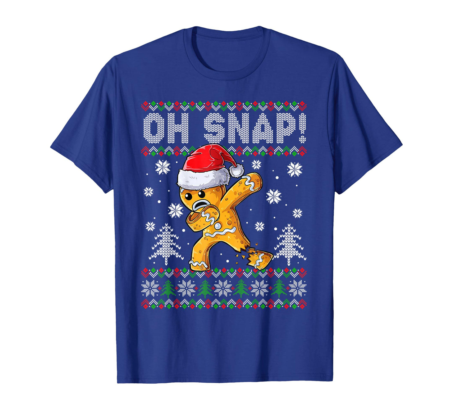 Oh Snap Dabbing Gingerbread Man Nurse Christmas Holiday Ugly T-Shirt
