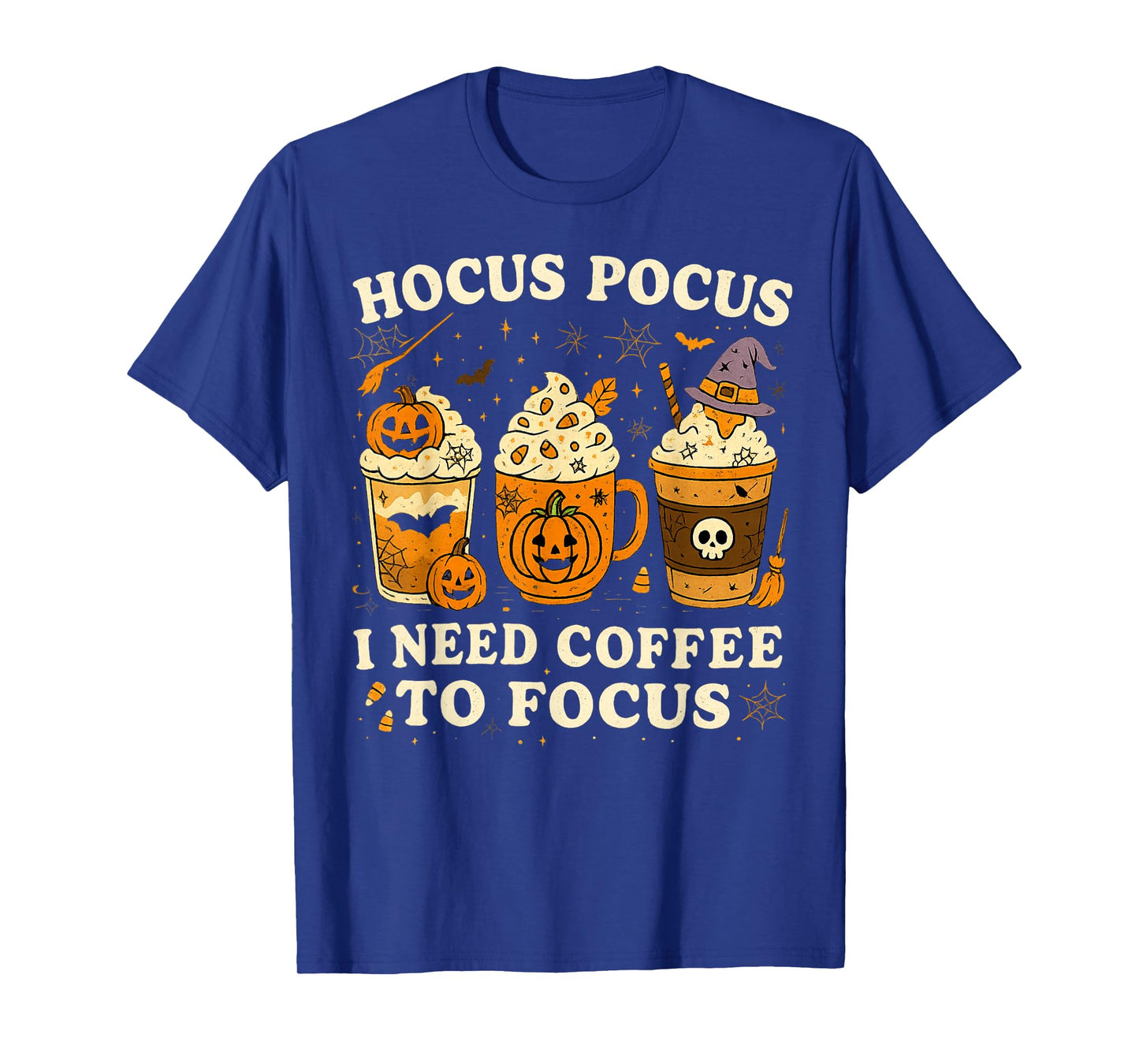 Spooky Halloween Coffee Lover Witch Caffeine Addict Funny T-Shirt