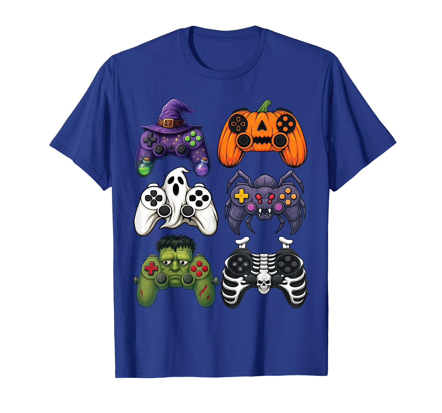 Halloween Gaming Controllers Witch, Pumpkin, Ghost, Spider T-Shirt
