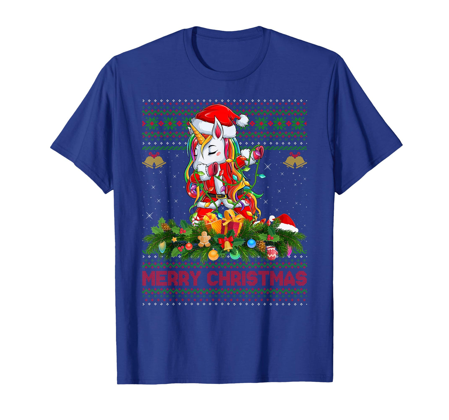 Dabbing Unicorn Ugly Christmas Sweaters Funny Unicorn Xmas T-Shirt