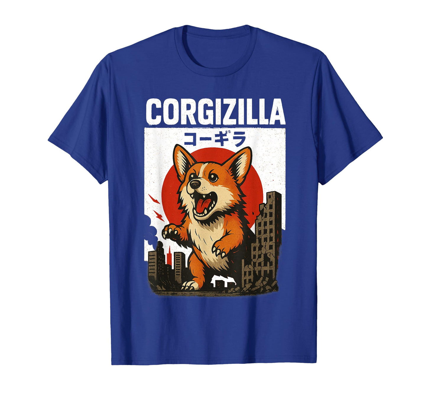 CorgiZilla Parody Japanese Art Funny Monster Corgi Attack T-Shirt
