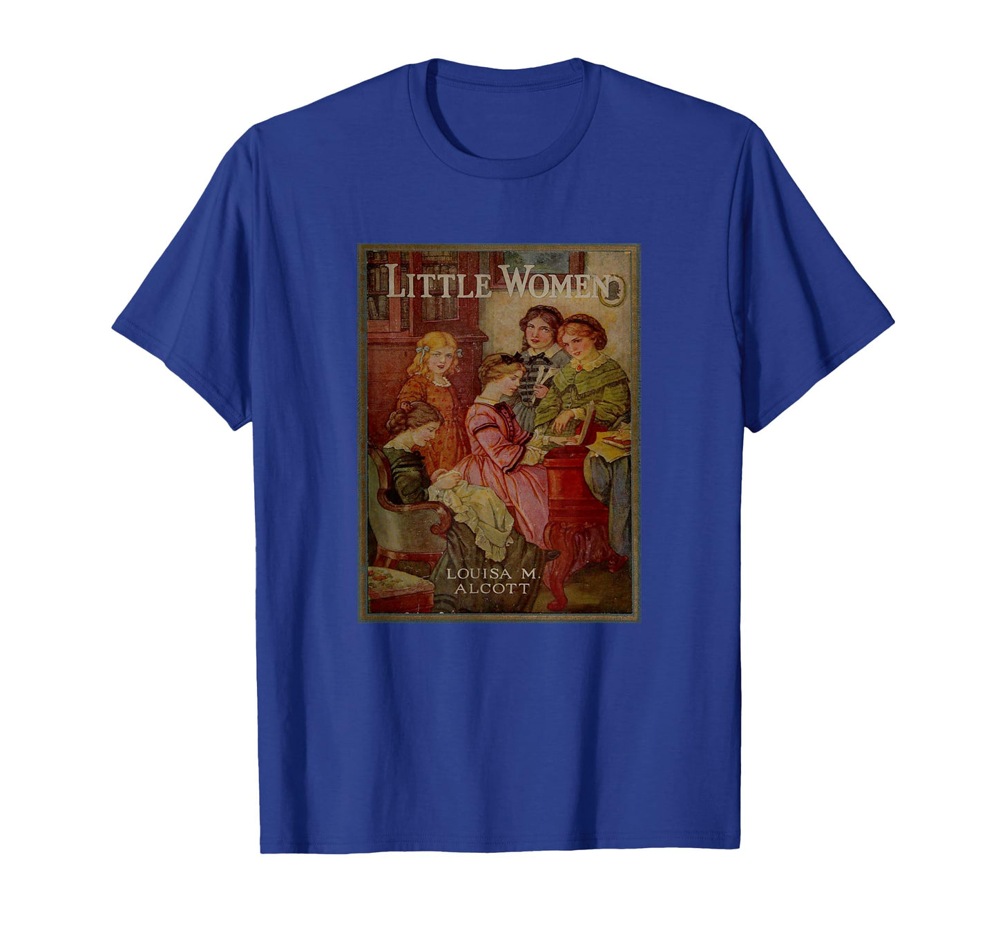 Louisa May Alcott Coming of Age Novel Little Women Book Cover T-Shirt, Small, Black