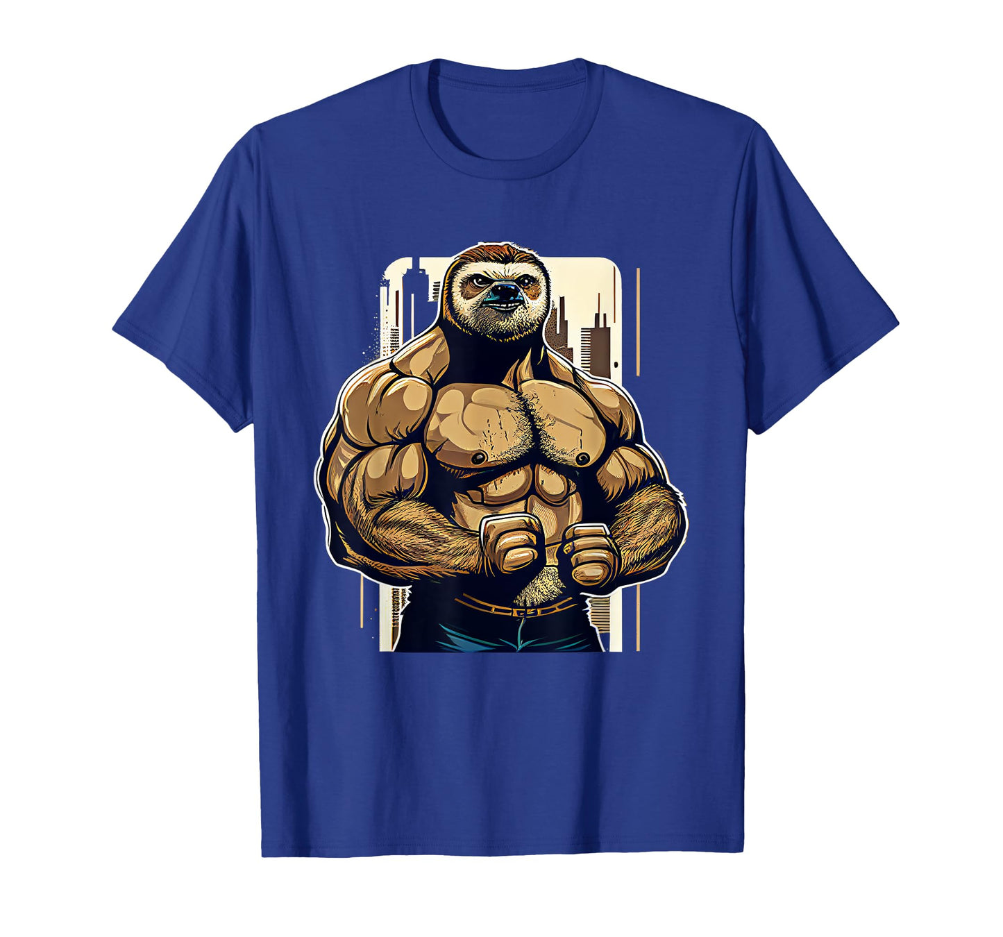Bodybuilder Sloth Funny Bodybuilding Sloth Fitness Gym T-Shirt