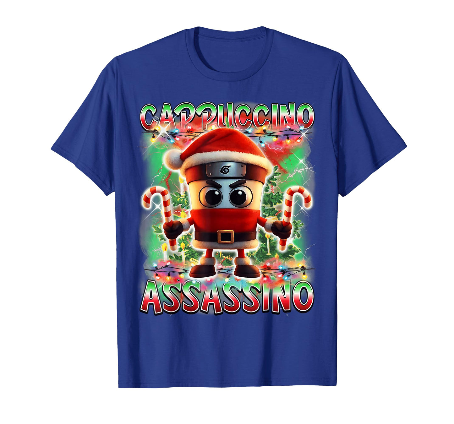Cappuccino Assassino Santa Claus Italian Brainrot Christmas T-Shirt