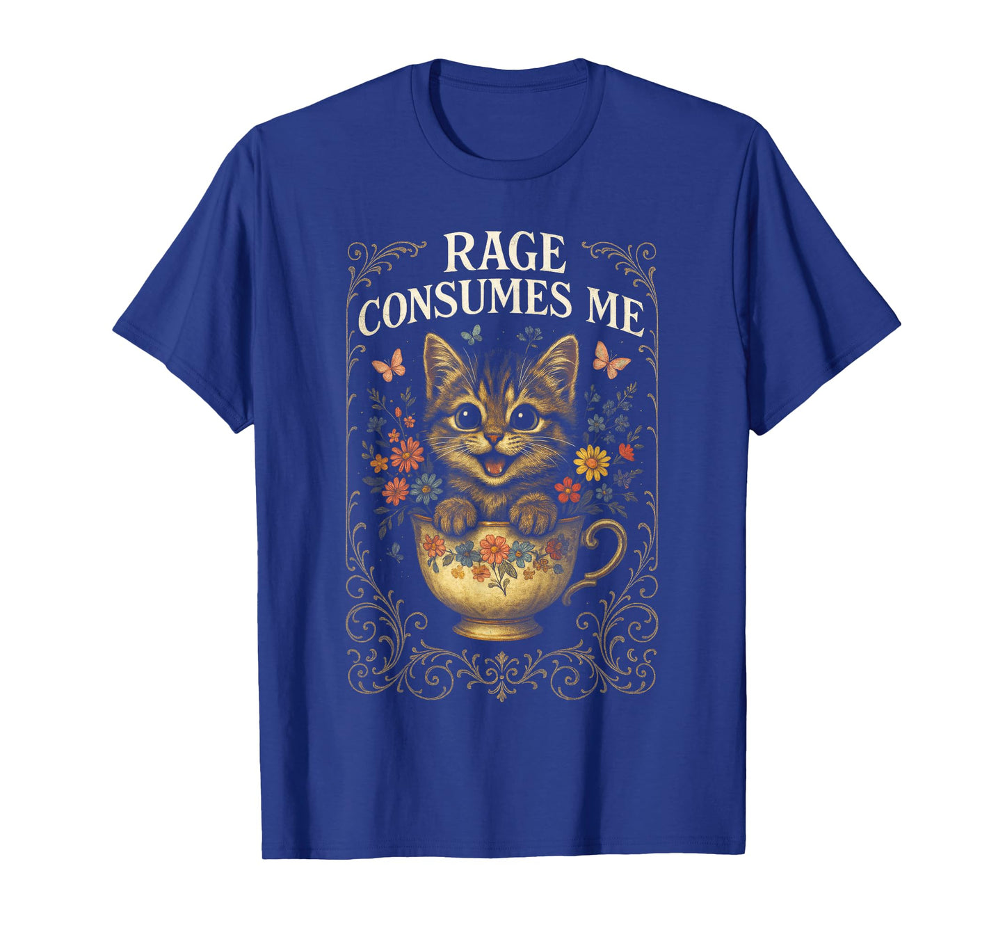 Rage Consumes Me - Funny Cat Vintage Humor T-Shirt