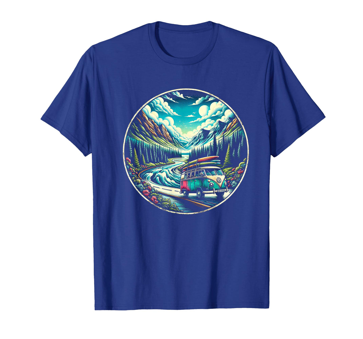 Classic Van Adventure in Scenic Mountains T-Shirt