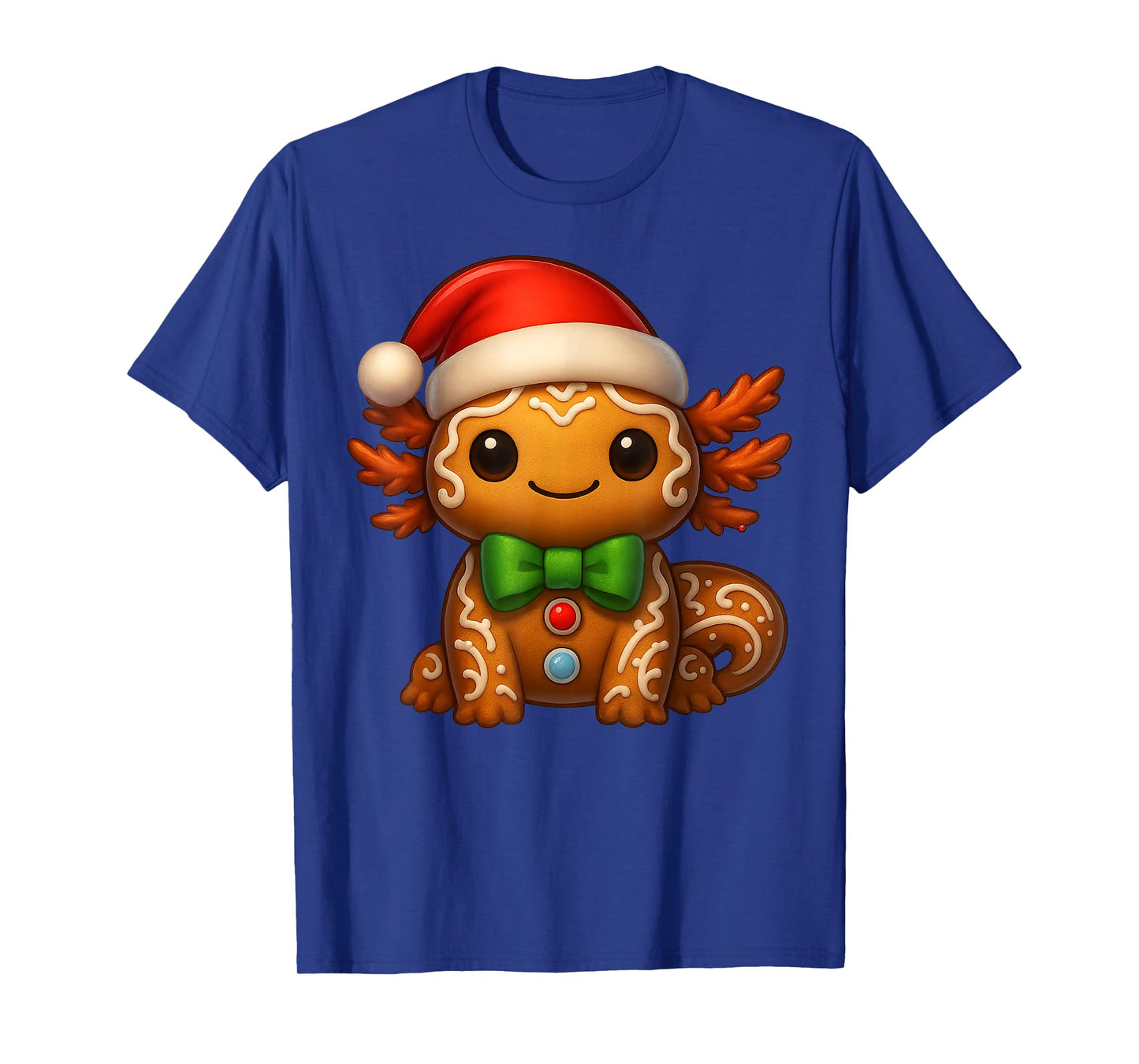 Funny Gingerbread Man Axolotl Christmas Womens Mens Gifts T-Shirt