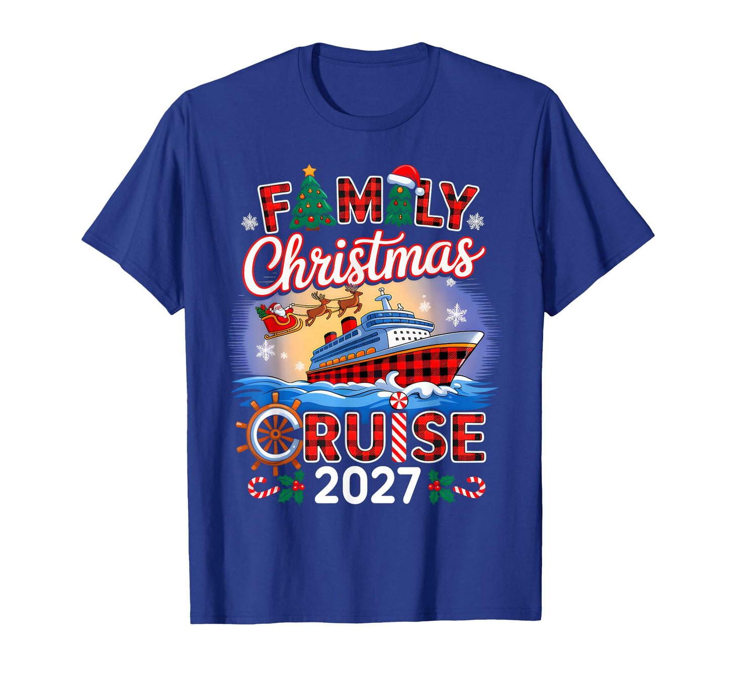 Family Christmas Cruise 2027 Matching Family Cruise Holiday T-Shirt