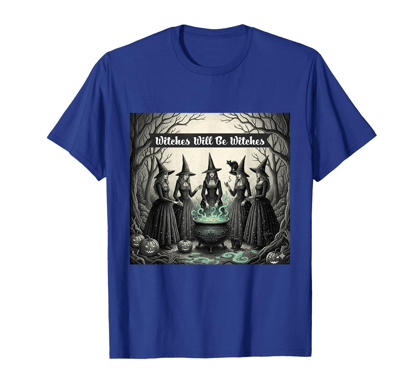 Halloween Witch Women's Tee, Spooky Gothic Design for Women T-Shirt