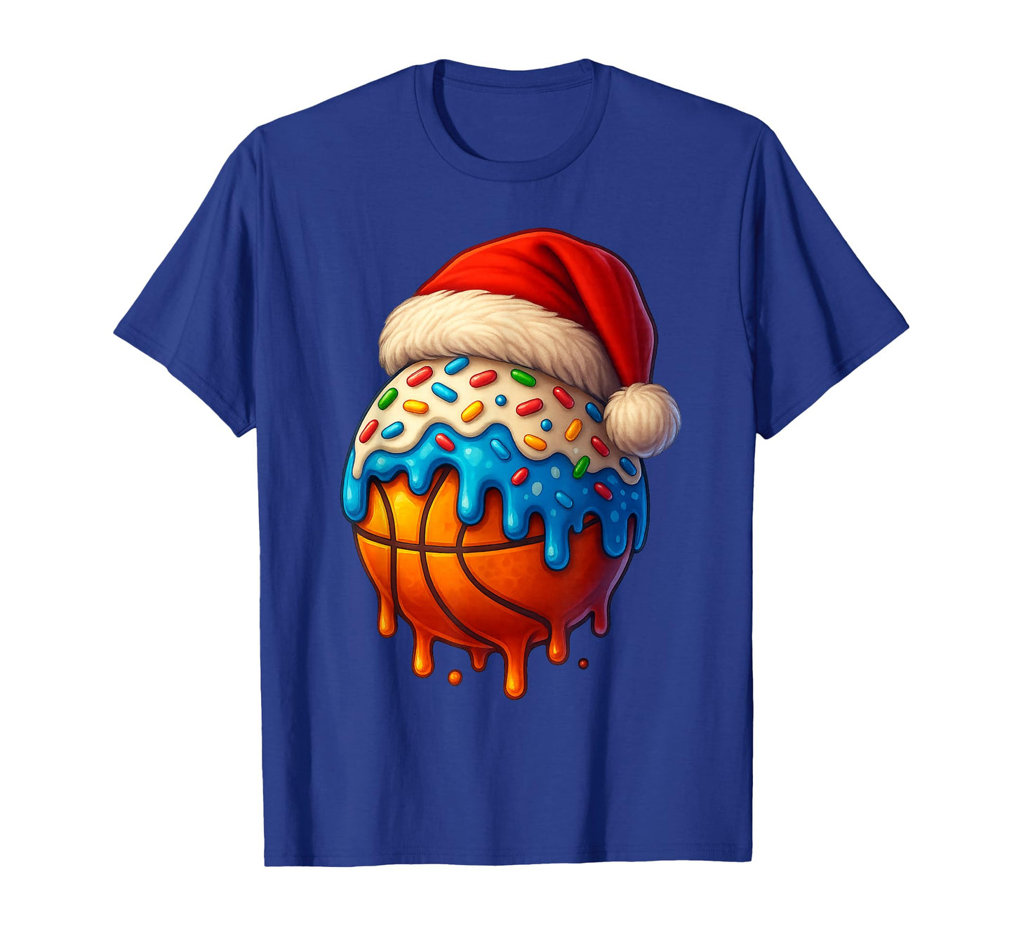 Christmas Ice Cream Boys Basketball Player American Flag T-Shirt