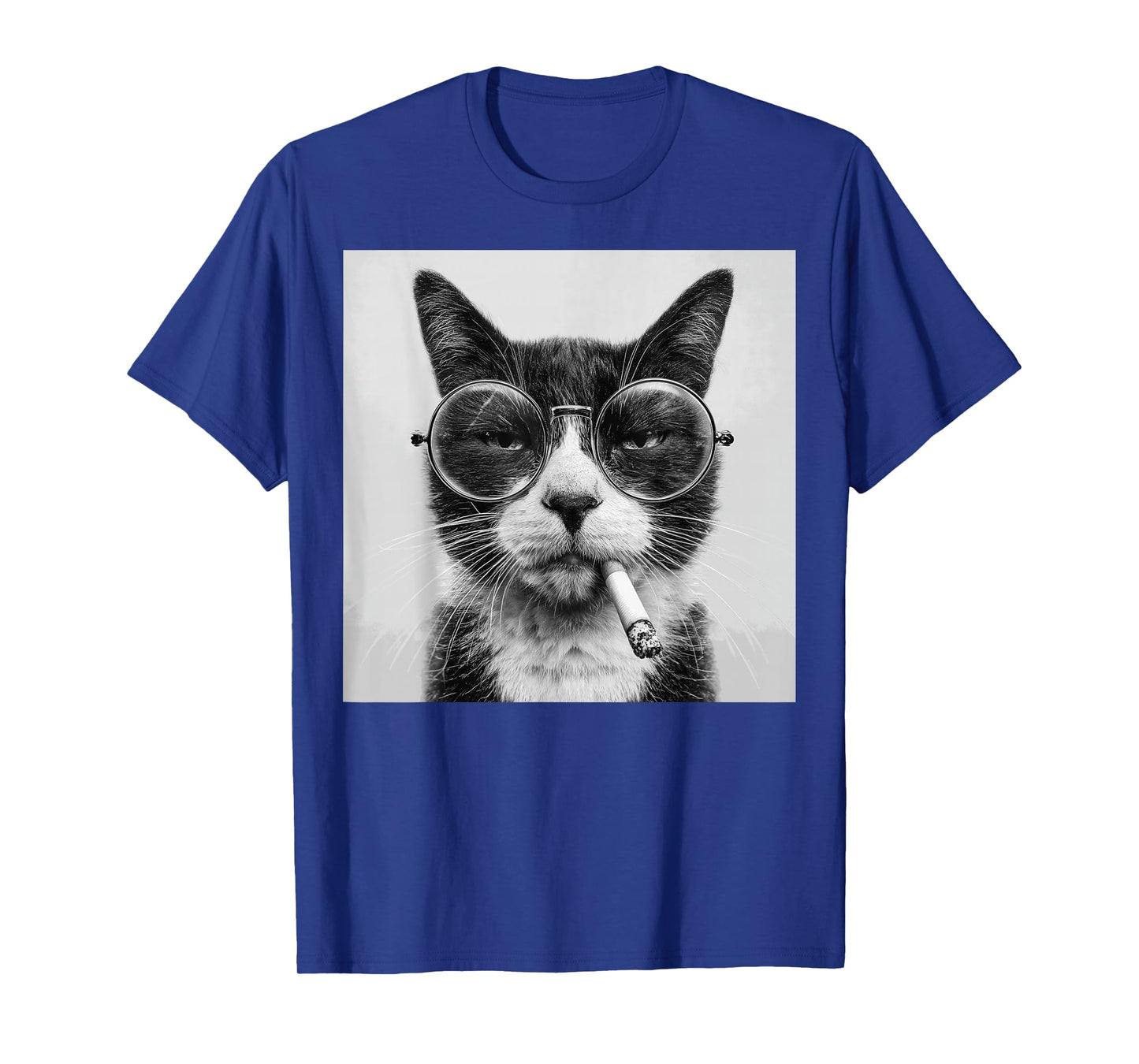Funny Graphic Cat Smoking Adult Funny T-Shirt