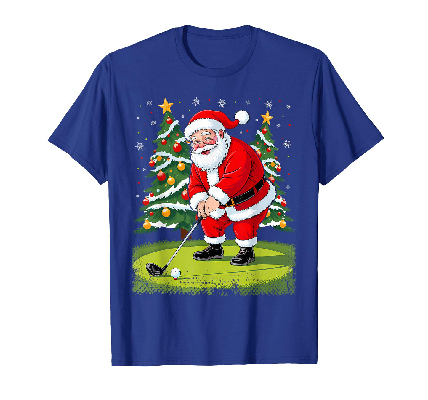 Santa Golf Club and Ball Sport Christmas Boys Golfer Golfing T-Shirt