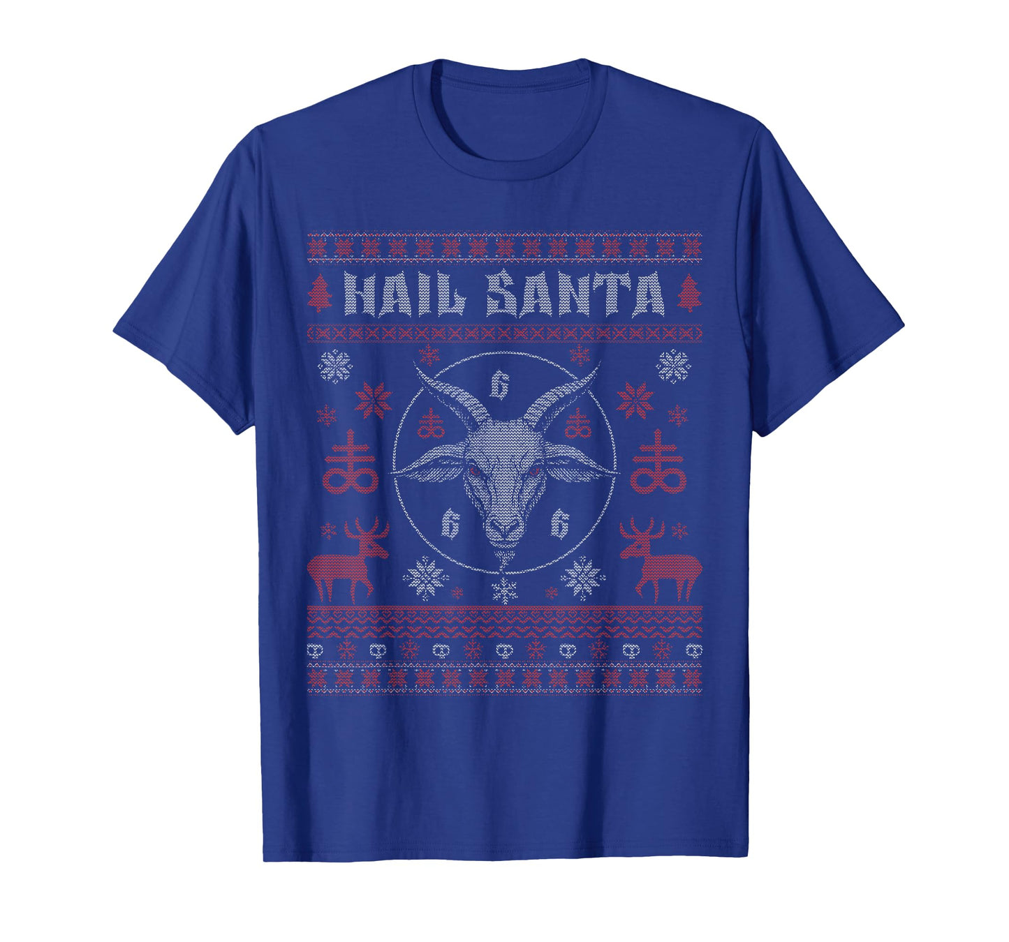 Hail Santa Heavy Pagan Solstice Gothic Ugly Christmas T-Shirt