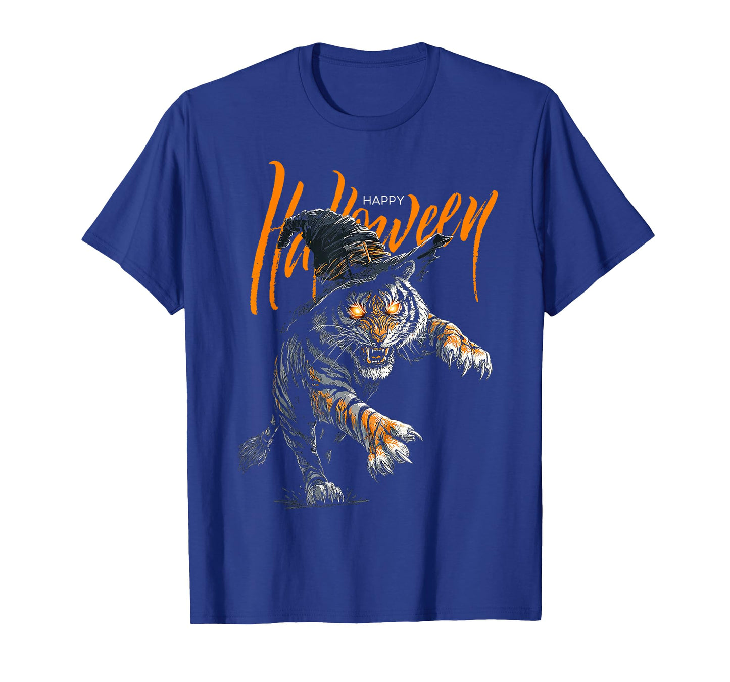Happy Halloween Costume Tiger Witch Animal Fun T-Shirt