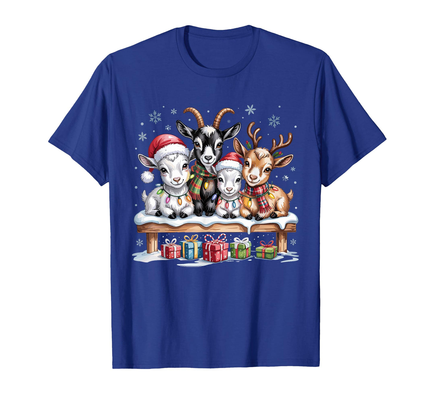 Goat Christmas Cute Farm Animal Funny Holiday Pajamas T-Shirt