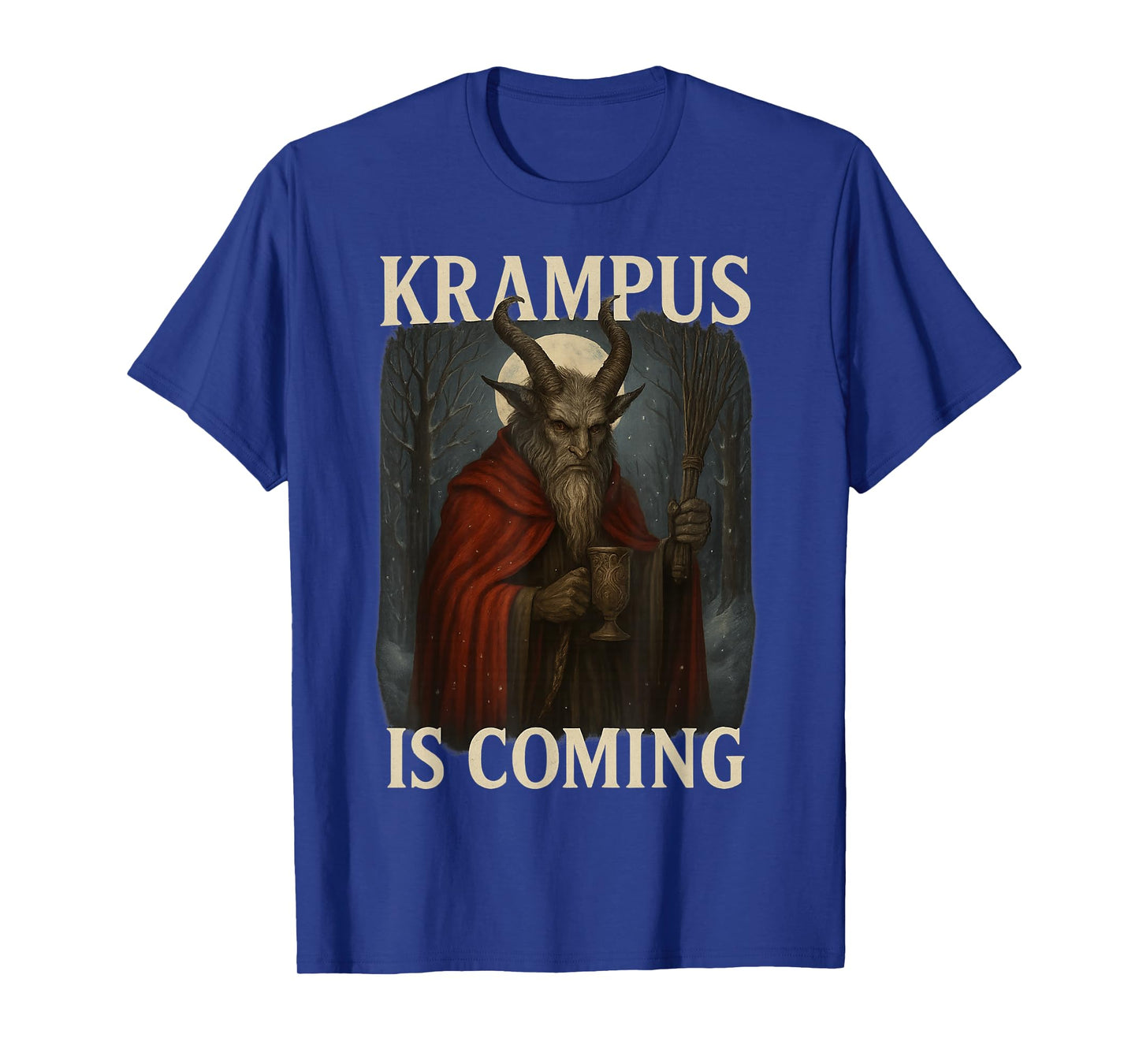 Krampus is Coming Dark Gothic Holiday Horror Xmas Costume T-Shirt