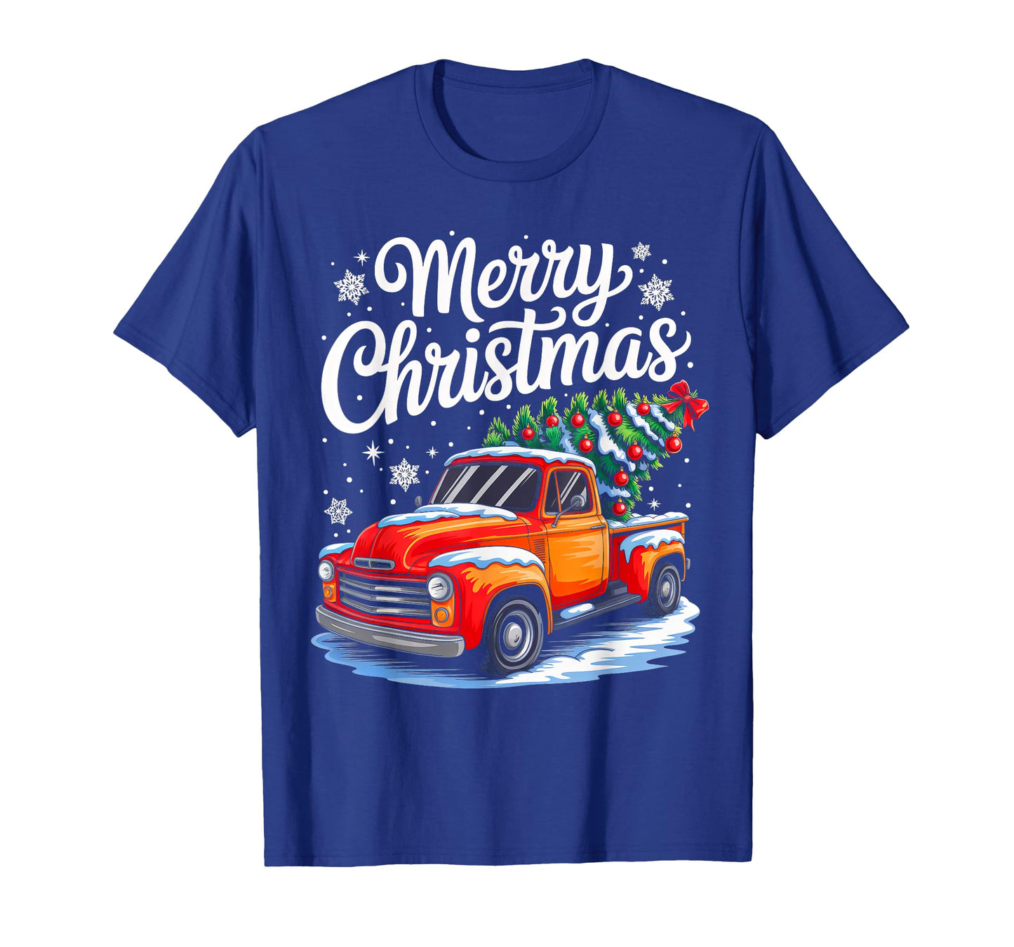 Merry Christmas Red Truck Family Matching Christmas Pajama T-Shirt
