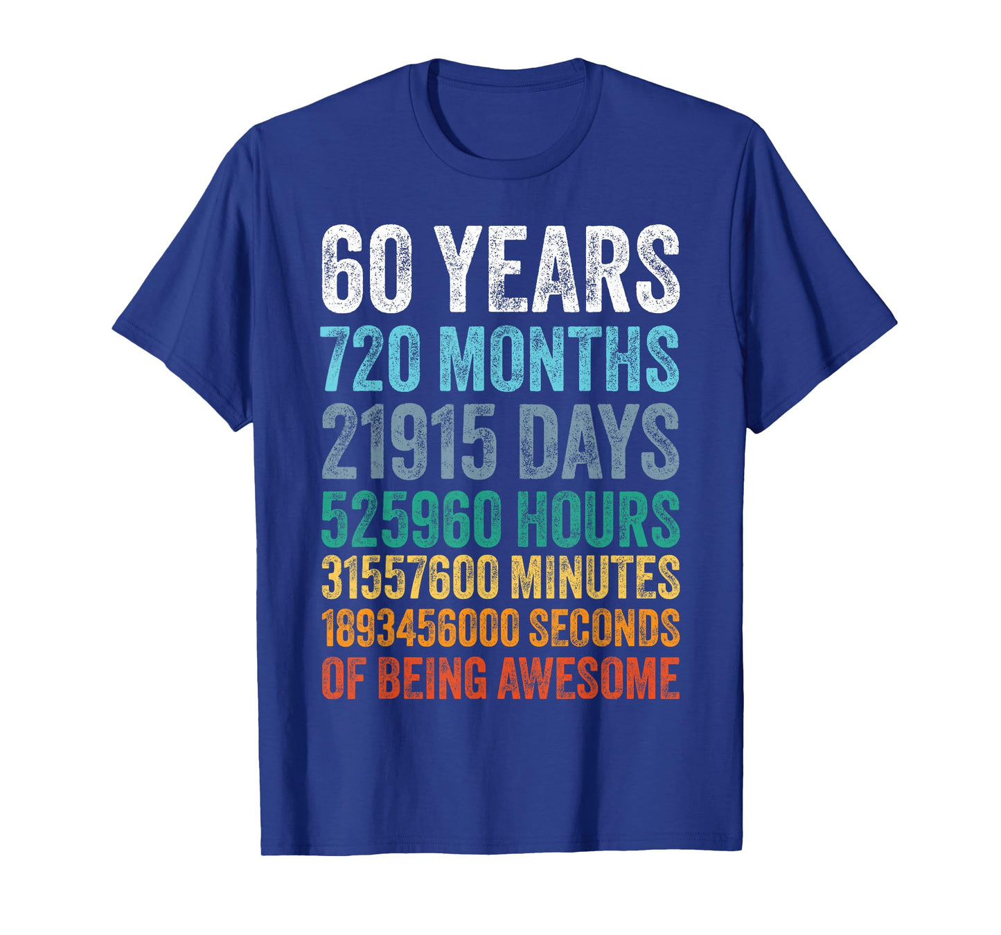 60th Birthday Decoration Men 60yr 60 Year Old Birthday T-Shirt