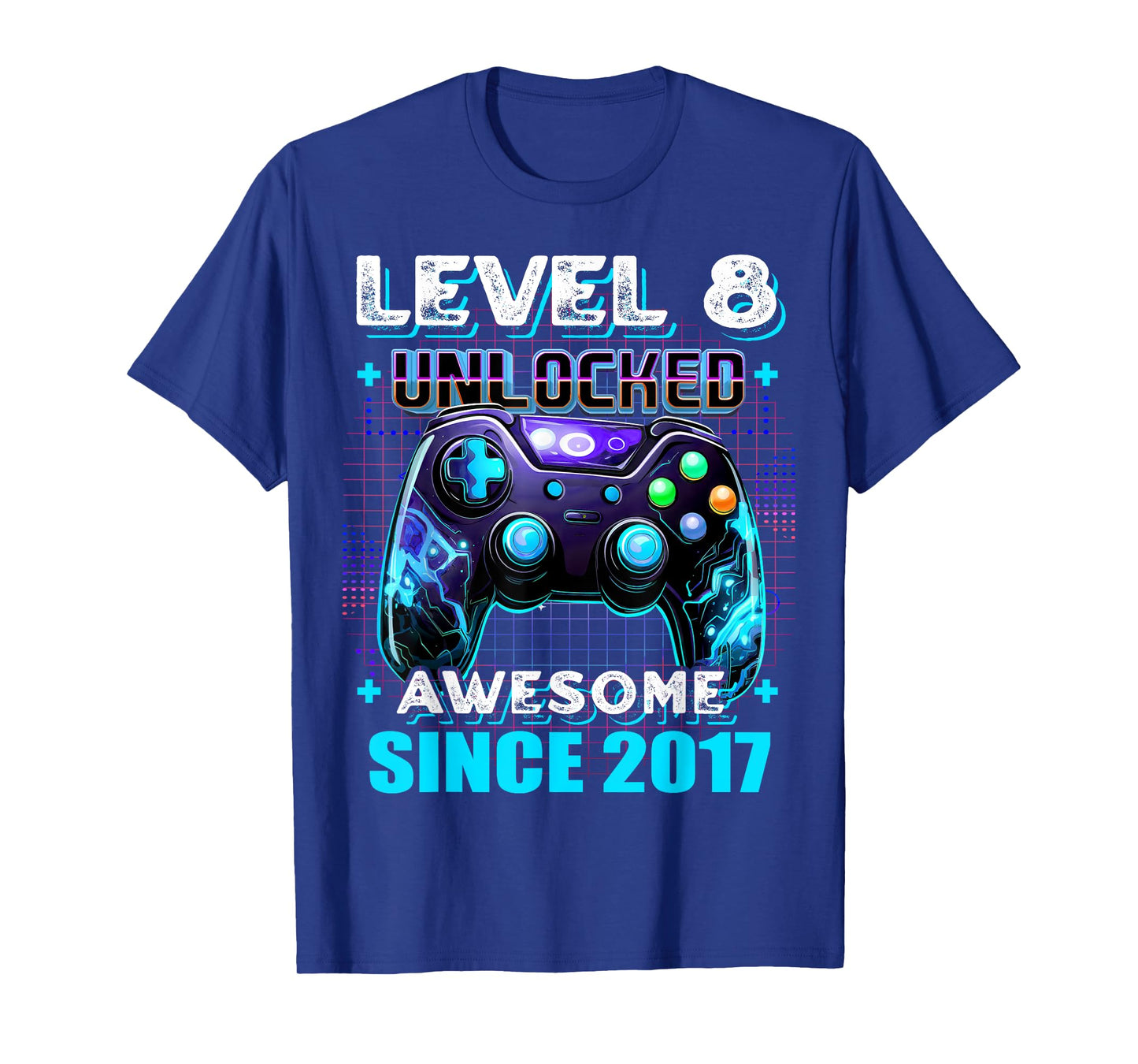 8th Birthday Boy Level 8 Gamer 8 Year Video Game Party T-Shirt