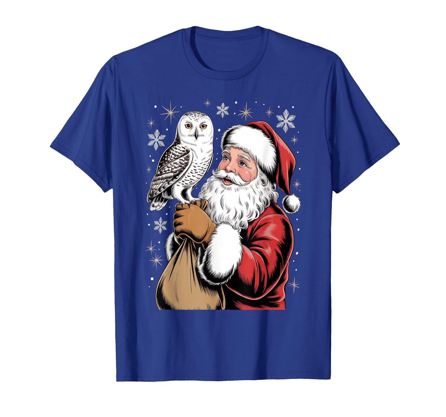 Cute Owl Santa Christmas Holiday Cartoon Funny Santa Owl Kid T-Shirt