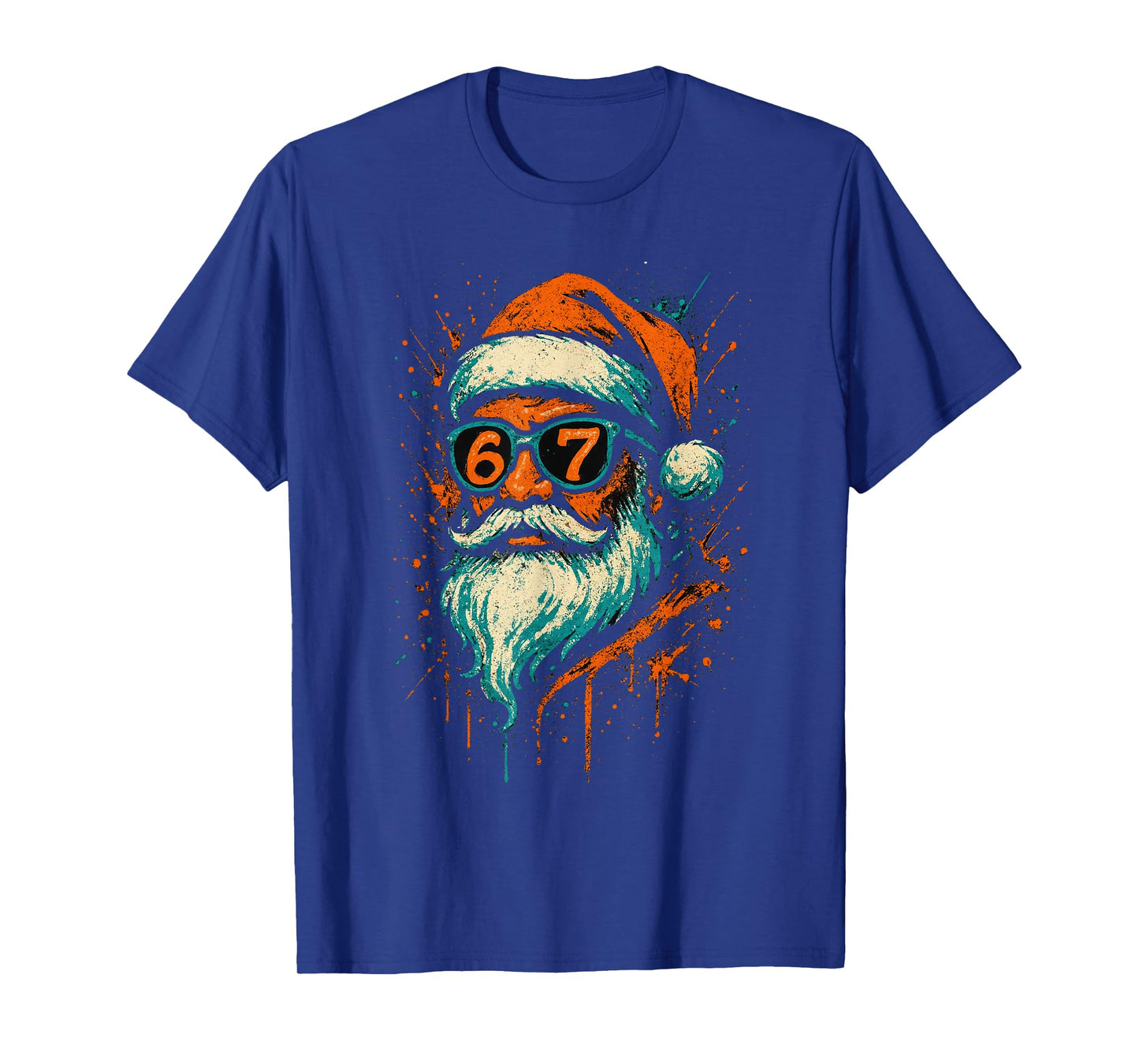 67 Christmas Santa Face 6 7 Meme Six Seven Teen Boys Kids T-Shirt