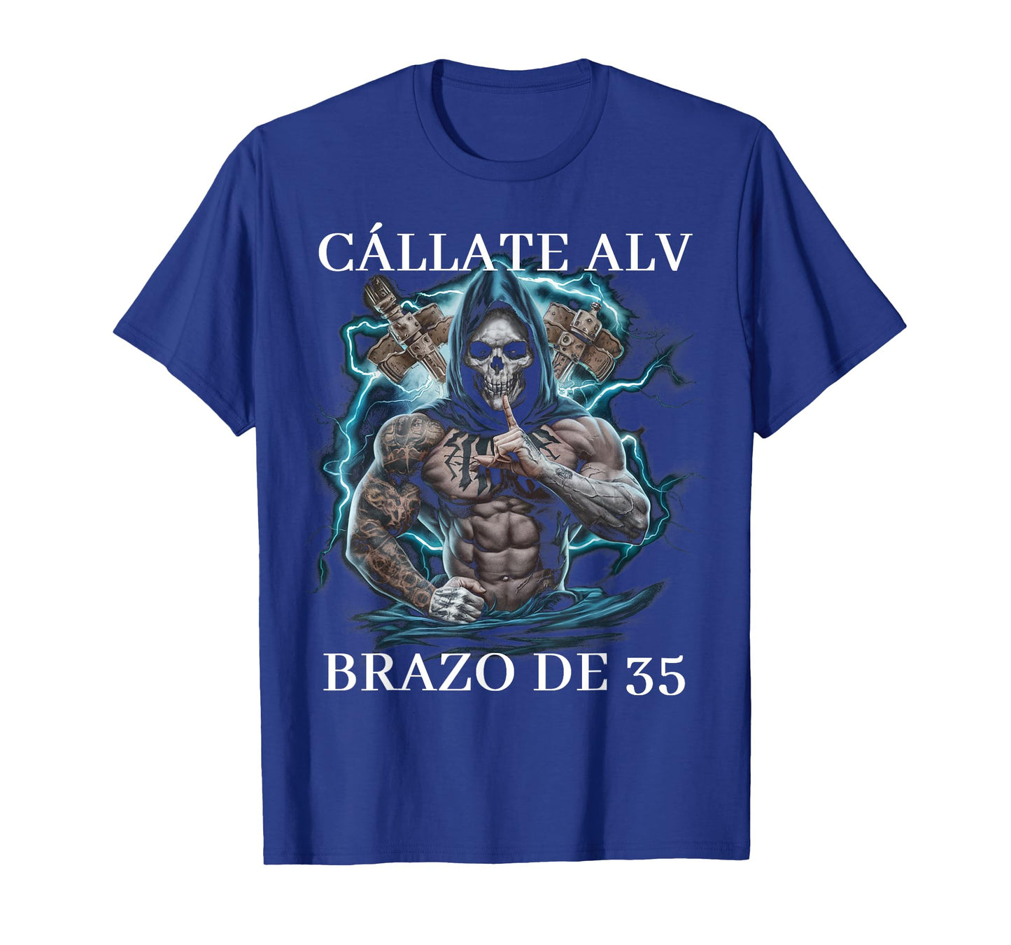 Callate ALV brazo de 35: Calacas chidas gym T-Shirt