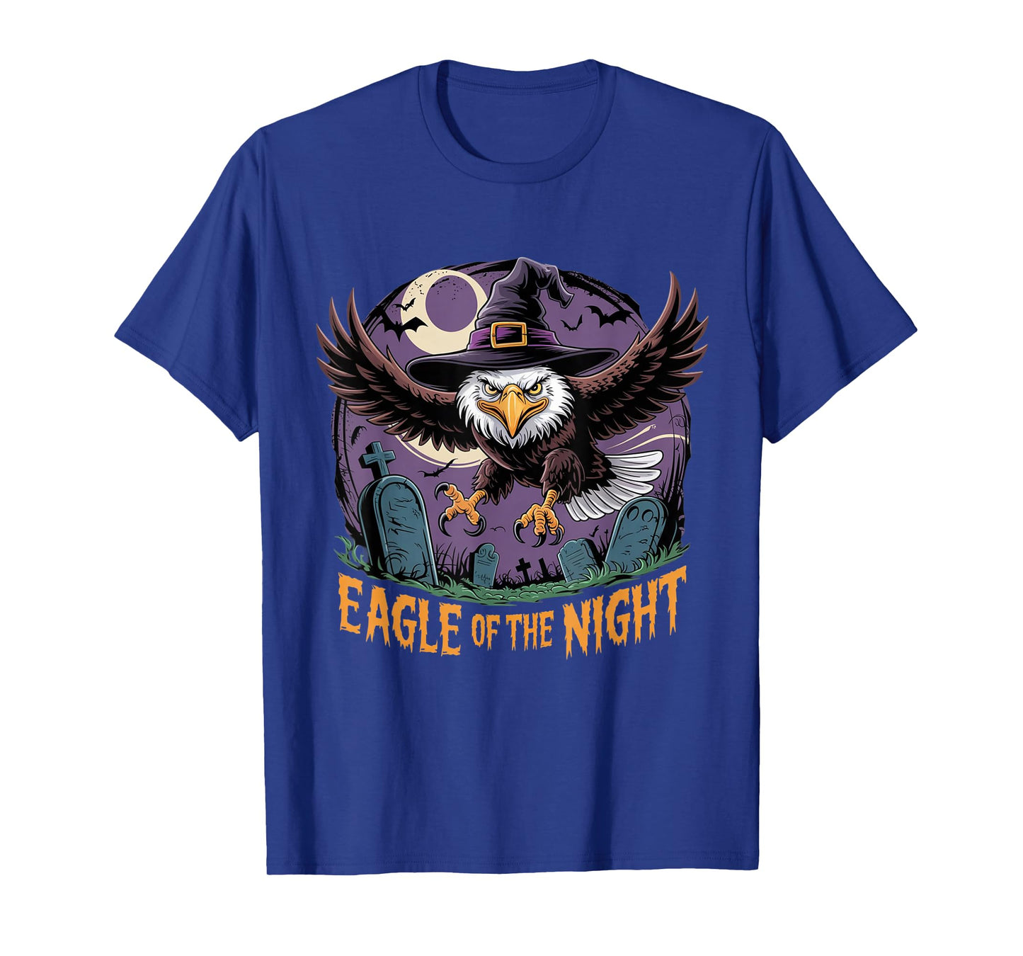 Eagle Witch Bald Eagle Funny Halloween Night Spooky Season T-Shirt