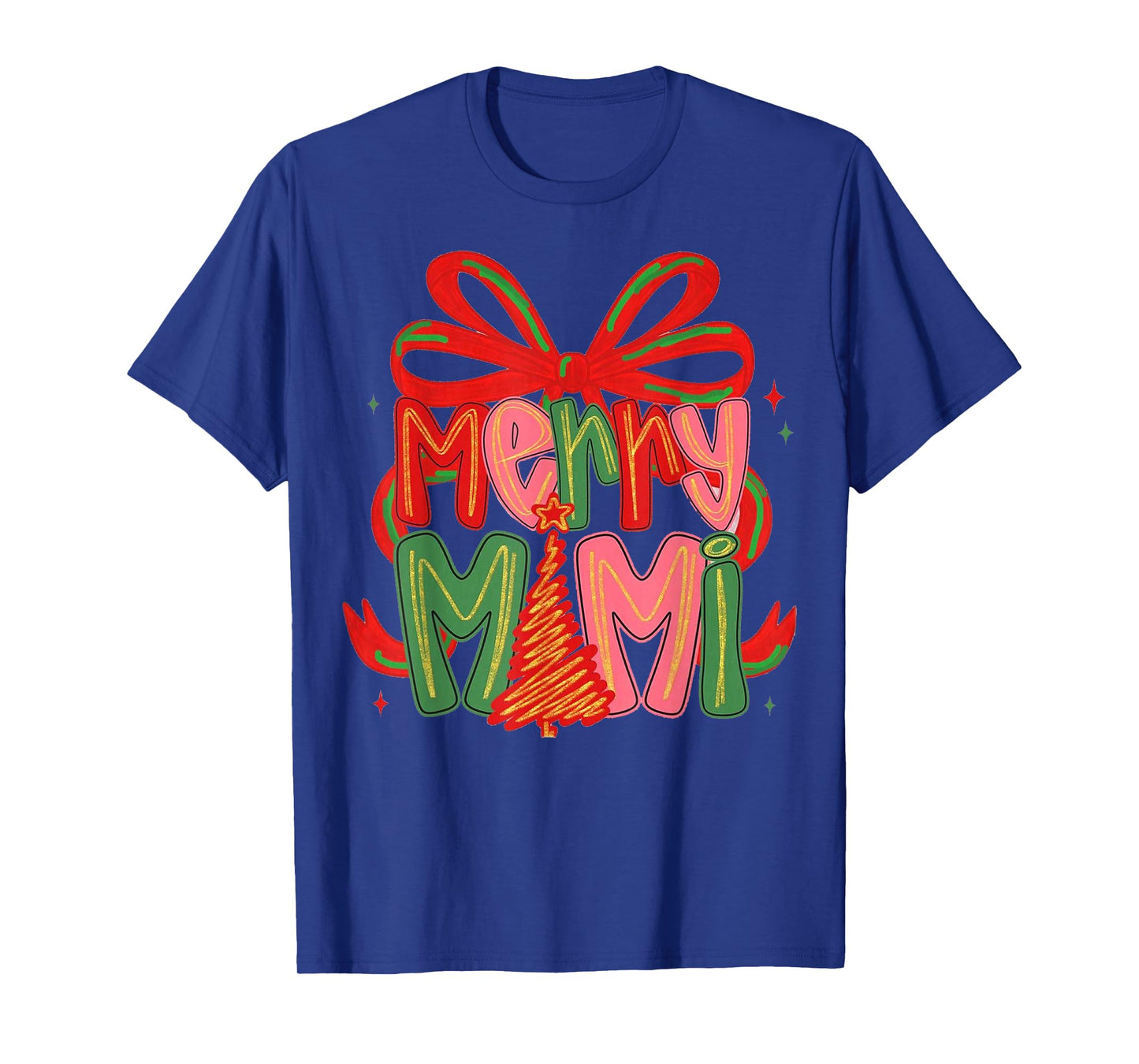 Cute Mimi Christmas Grandma Retro Graphic 90s Vintage T-Shirt