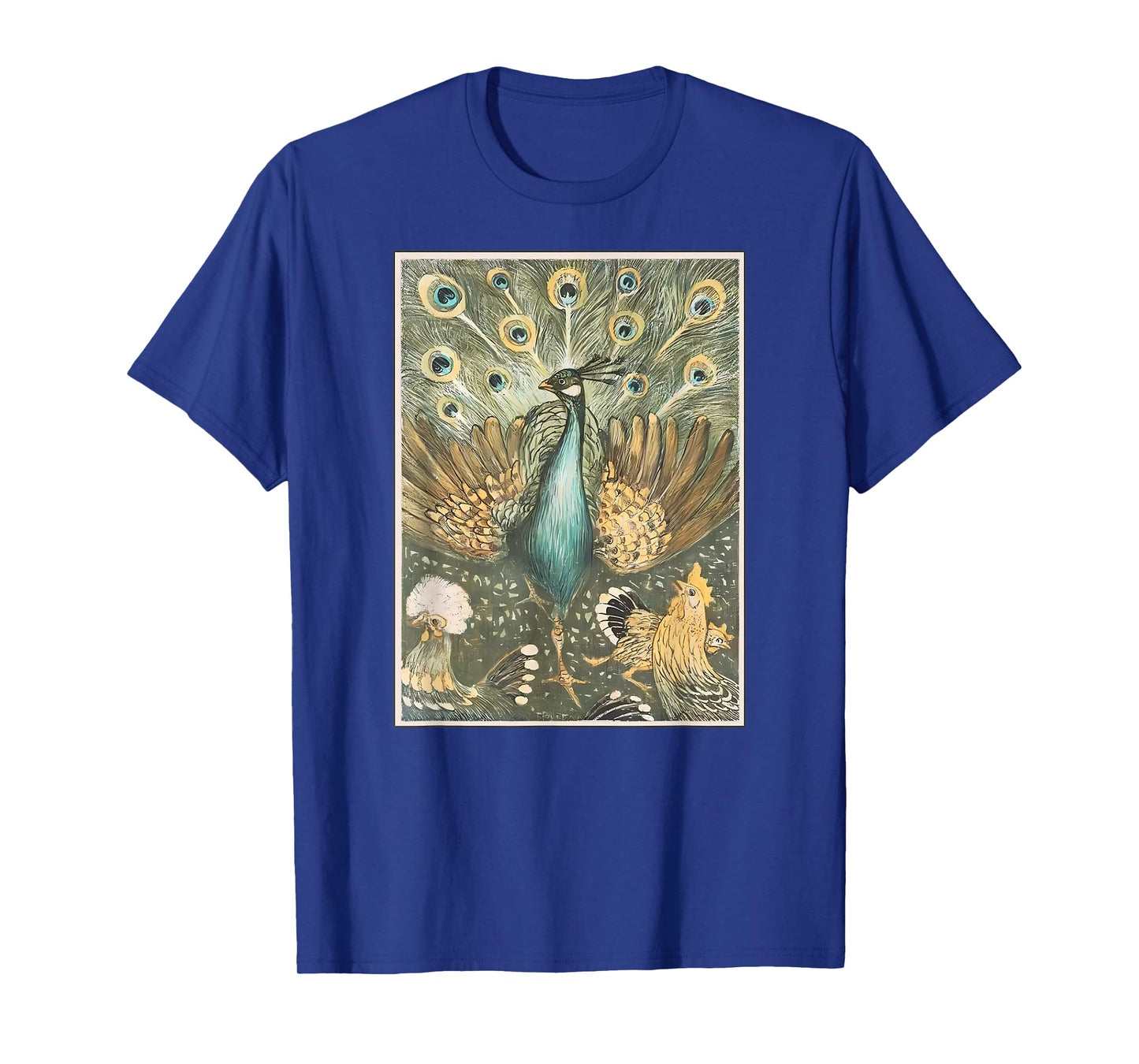 Retro Peacock Tarot Card Witch Vibes Peacock Bird Lovers T-Shirt