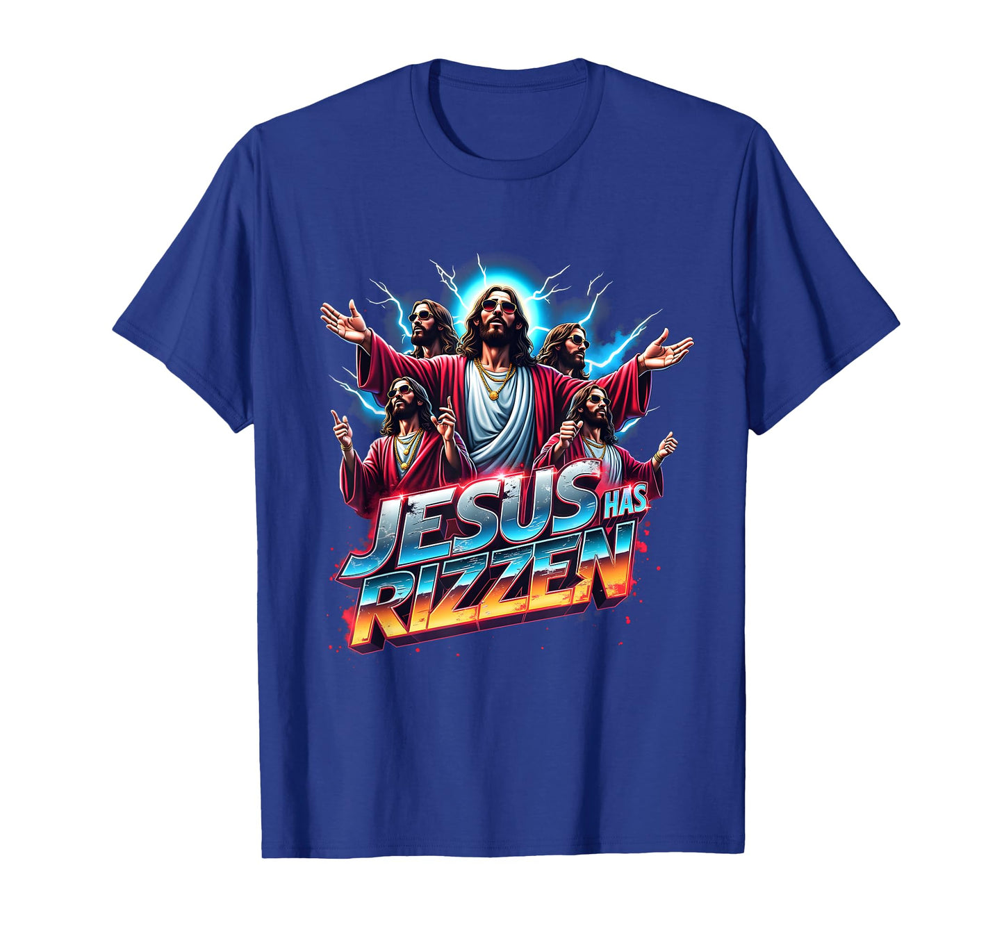 Jesus Has Rizzen He Is Rizzen Religious Jesus Lover Design T-Shirt