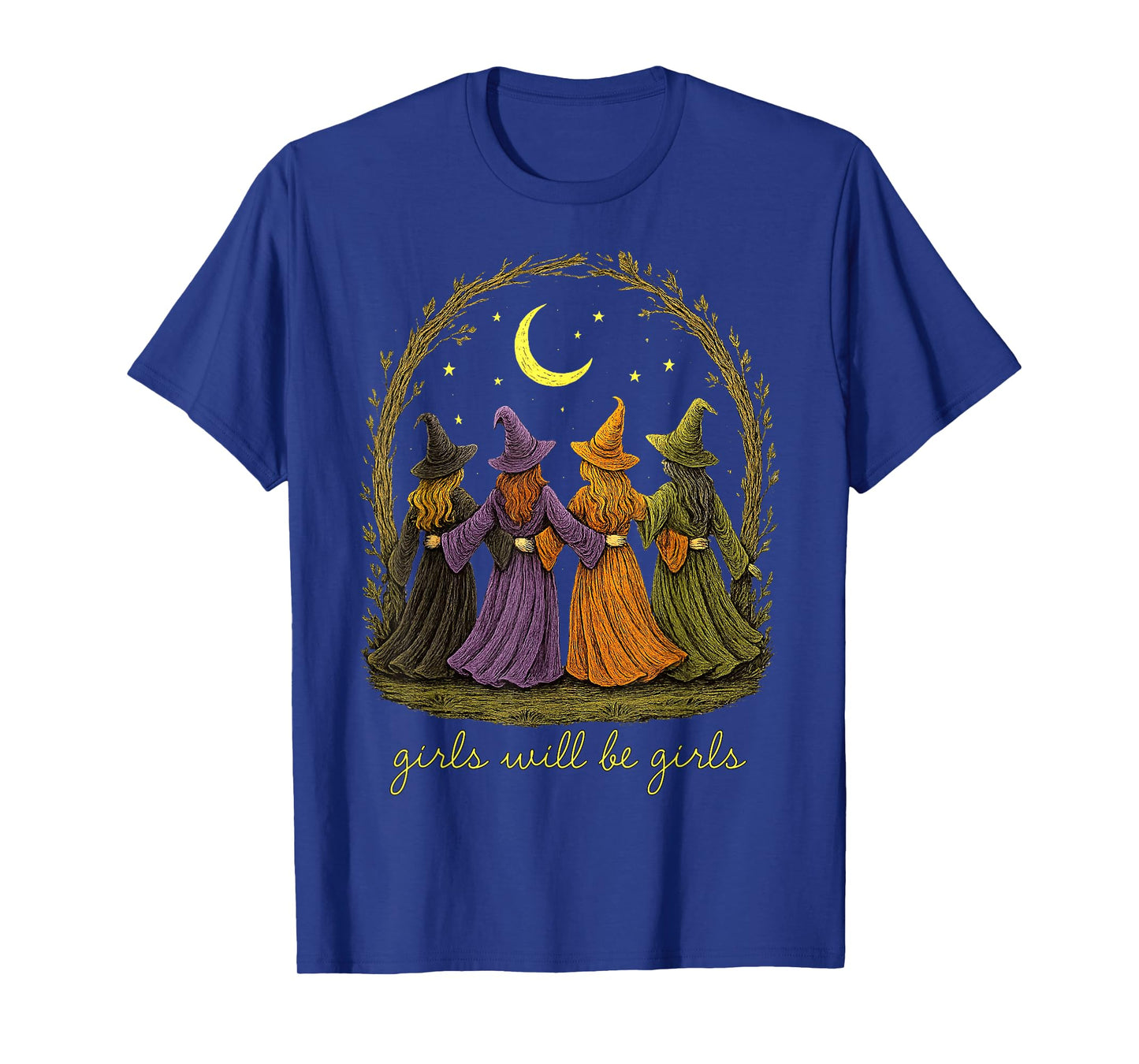 Halloween Spooky Witch Girl Will Be Girls Feminist Women T-Shirt