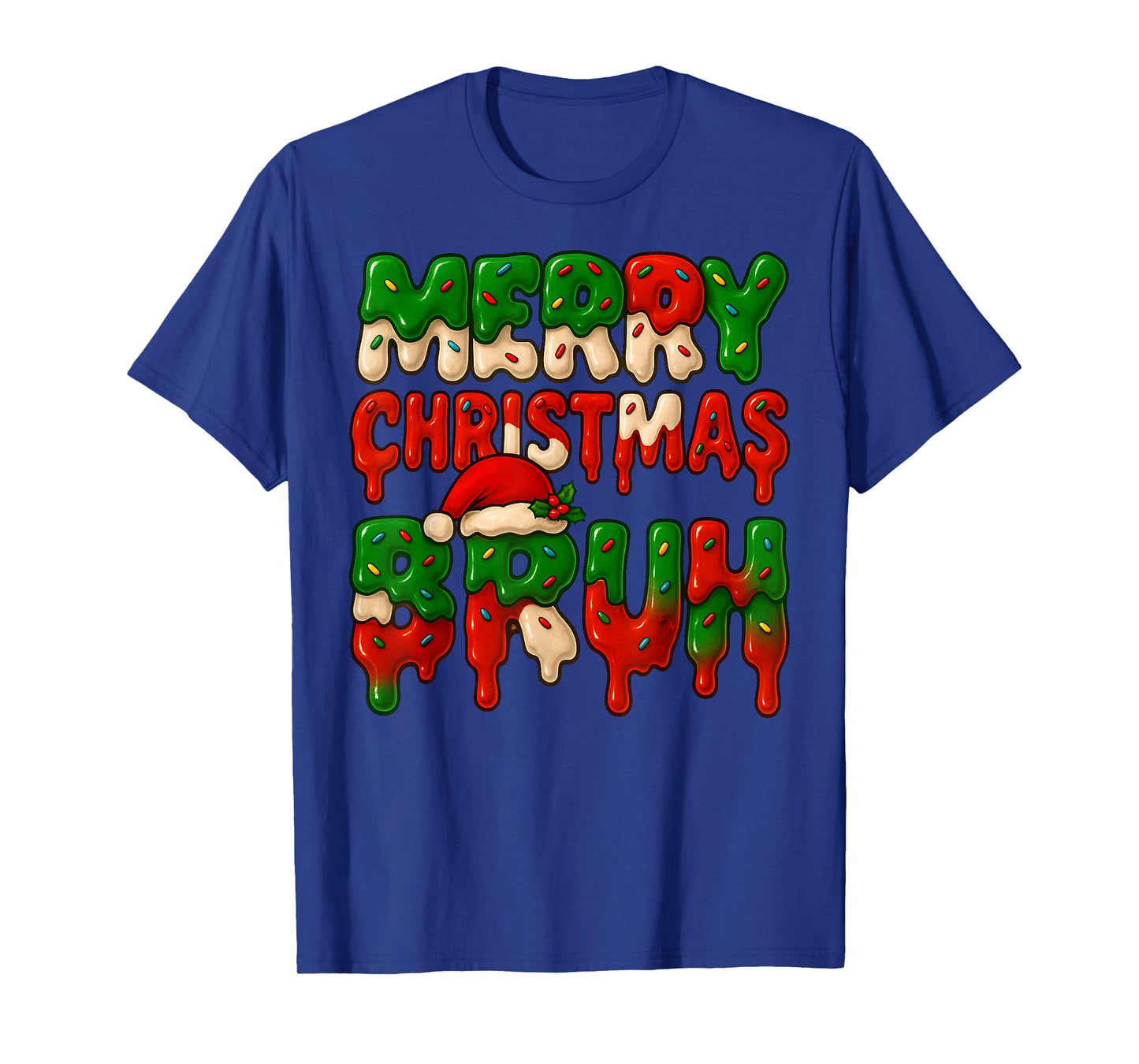 Bruh Meme Drip Funny Saying Bro Greeting Teen Boy Christmas T-Shirt