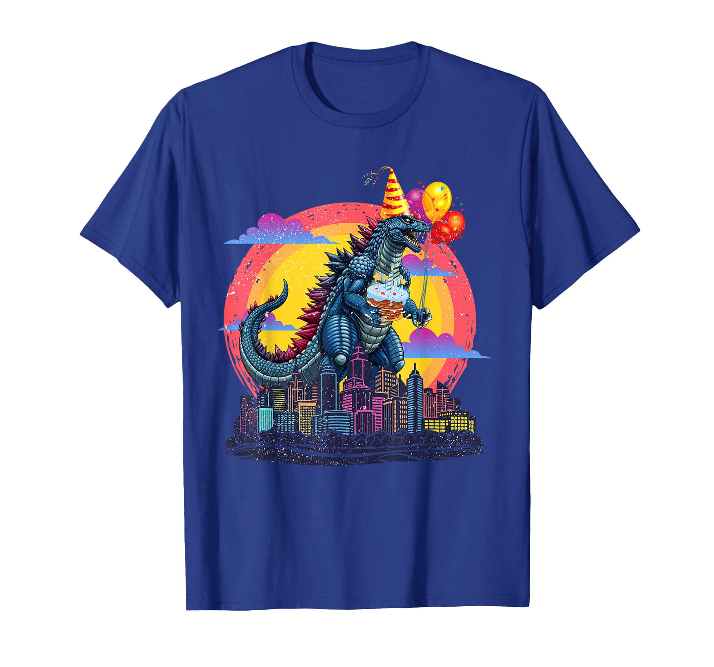 Kaiju Birthday Balloon & Cake Monster Movie Bday Decoration T-Shirt