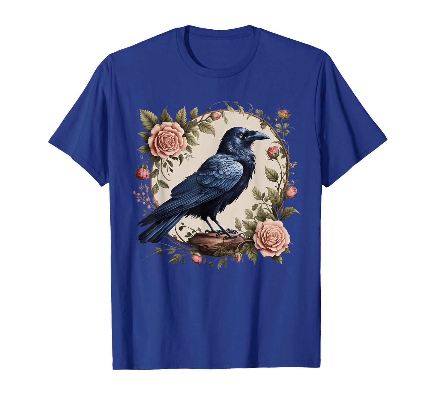 Vintage Raven Tarot Card Gothic Dark Academia Witchy Raven T-Shirt